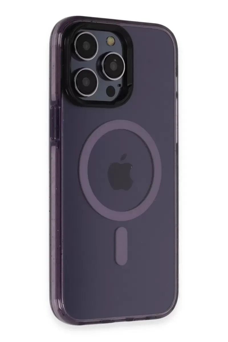 iPhone 14 Pro Max ile Uyumlu Tigra MagSafe Kılıf Kapak - Derin Mor