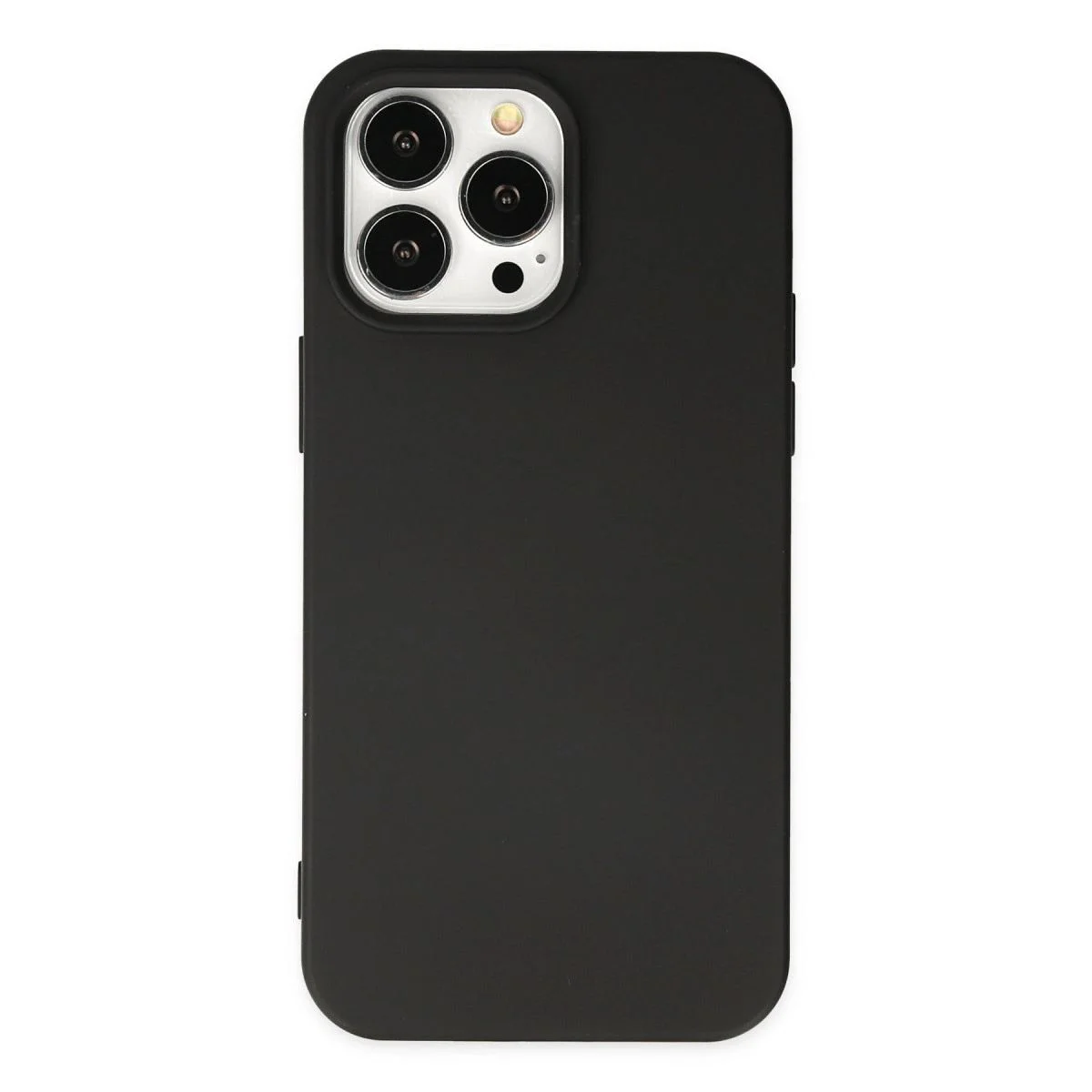 iPhone 14 Pro Max ile Uyumlu Nano Silikon Kılıf - İç Kadifeli Siyah