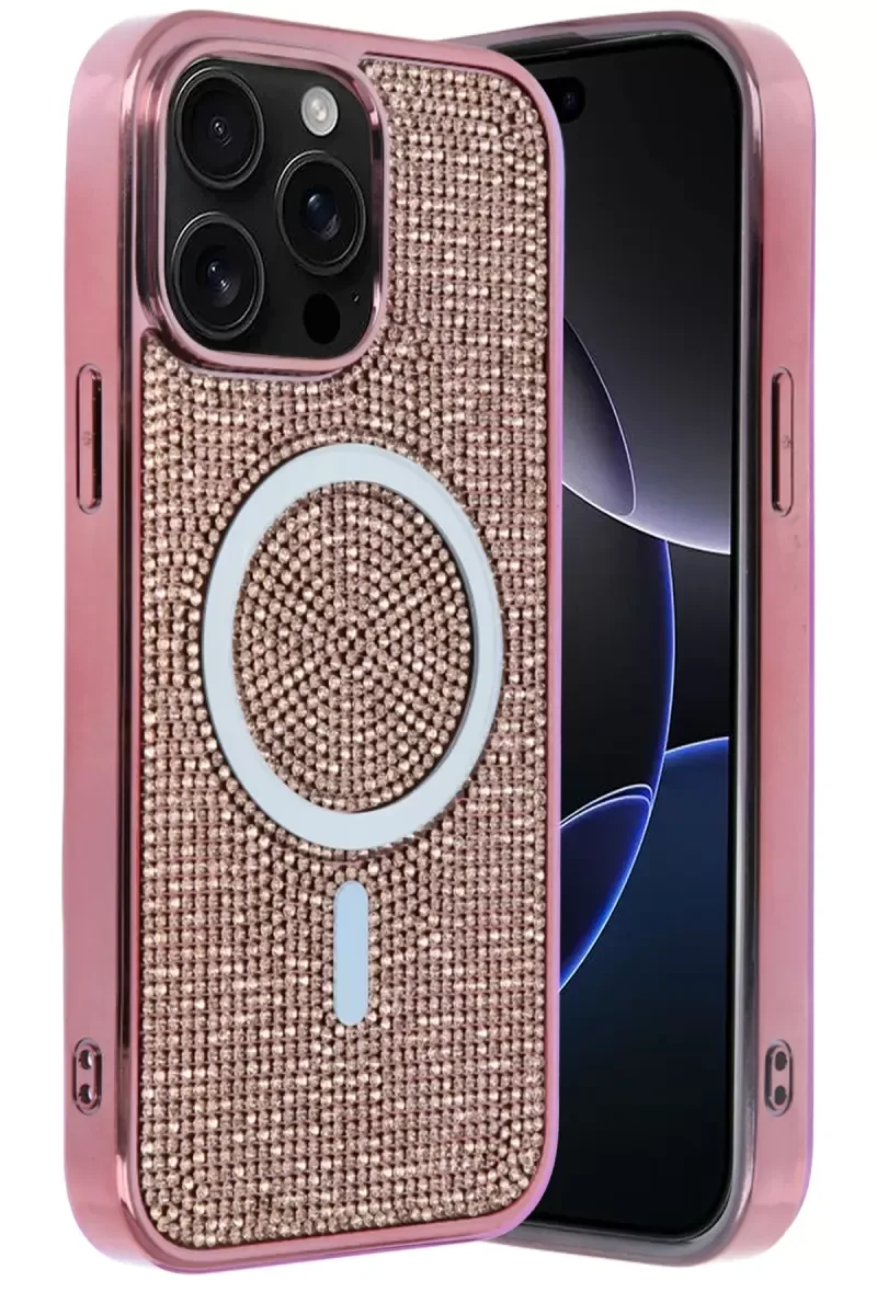 iPhone 14 Pro Max ile Uyumlu Helen MagSafe Kılıf - Pembe