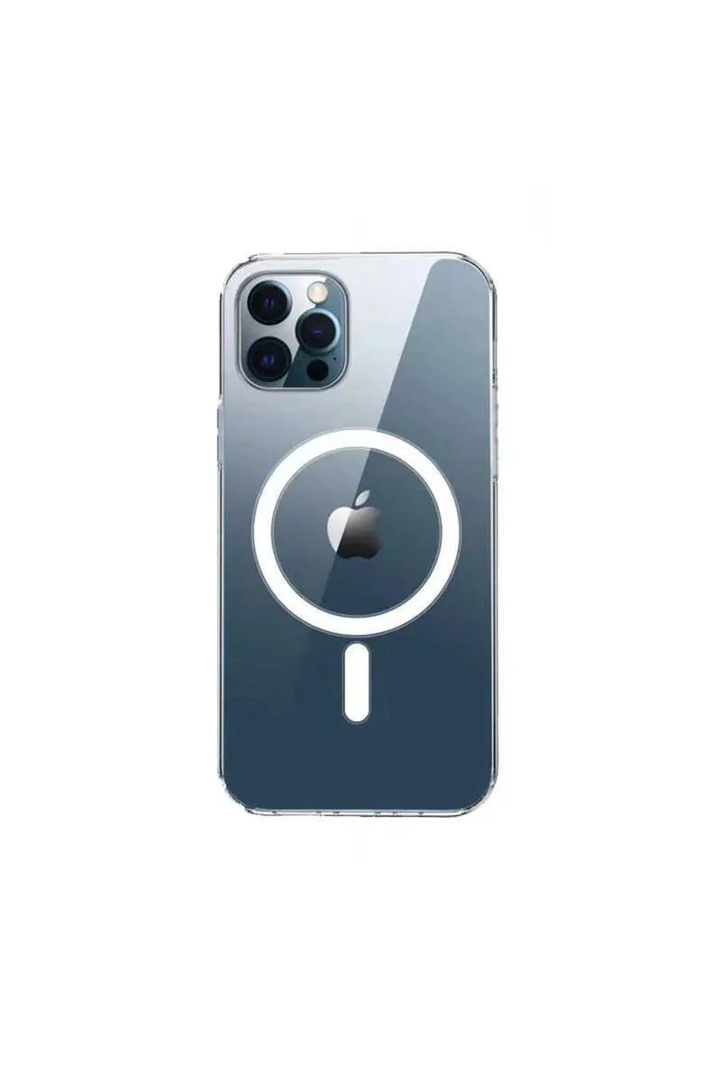 iPhone 14 Pro Max ile Uyumlu Şeffaf Kılıf - Kamera Lens Korumalı Magsafe Destekli Darbe Emici Sert Kapak