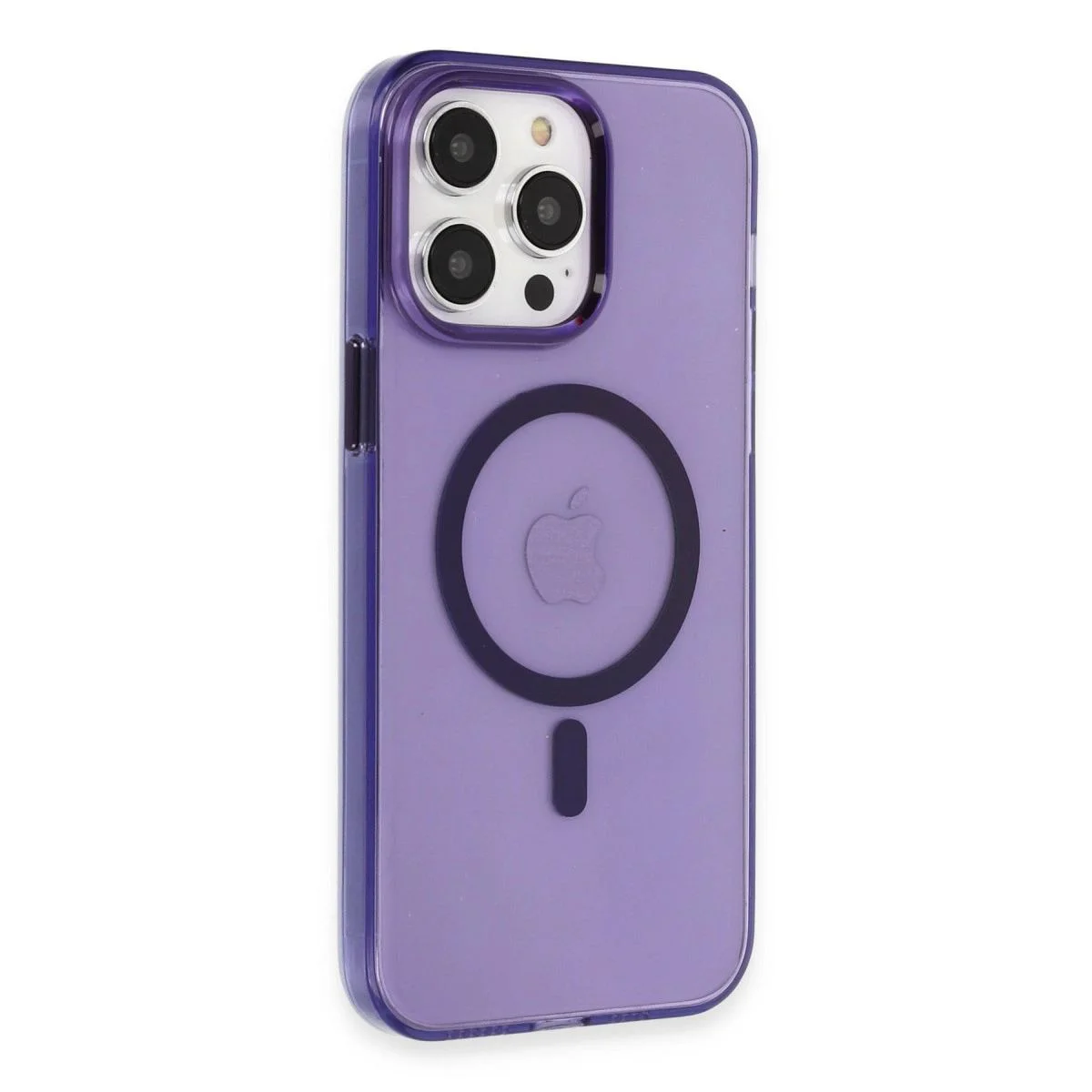 iPhone 14 Pro Max ile Uyumlu Tron Şeffaf MagSafe Kılıf - Derin Mor iPhone 14 Pro Max ile Uyumlu Tron Şeffaf MagSafe Kılıf - Derin Mor