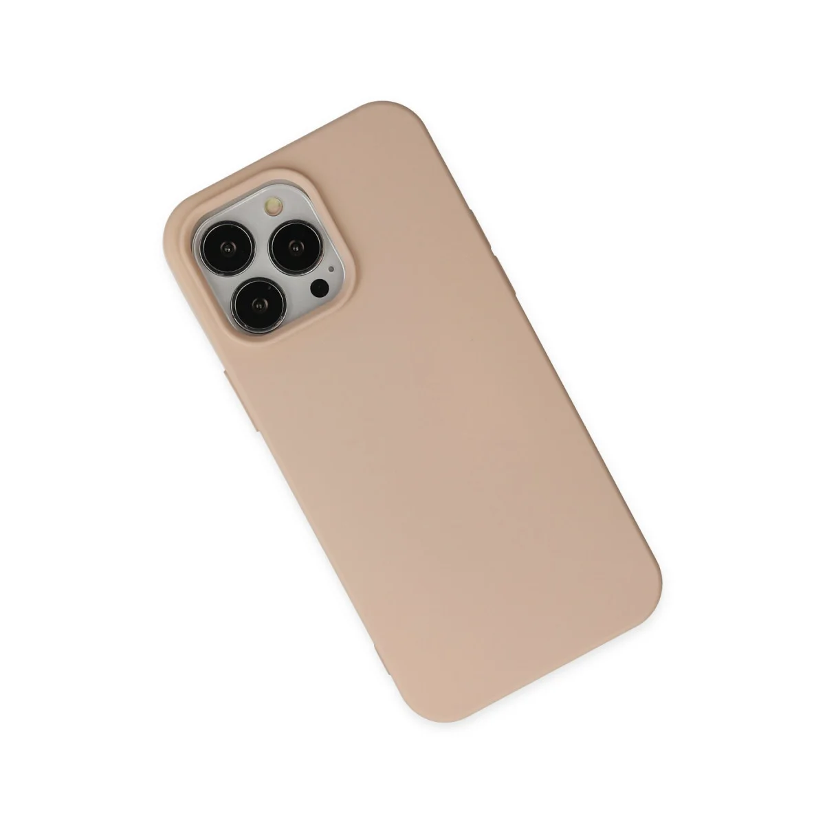 iPhone 14 Pro Max Kadife Silikon Kılıf - Nano İçi Korumalı Pudra
