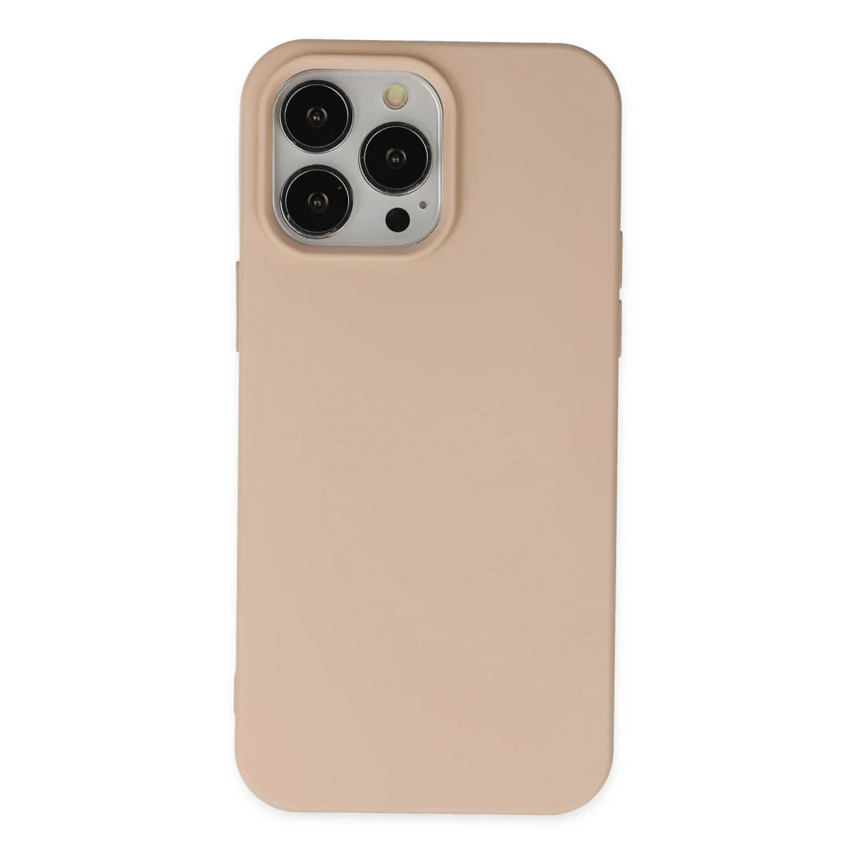 iPhone 14 Pro Max Kadife Silikon Kılıf - Nano İçi Korumalı Pudra