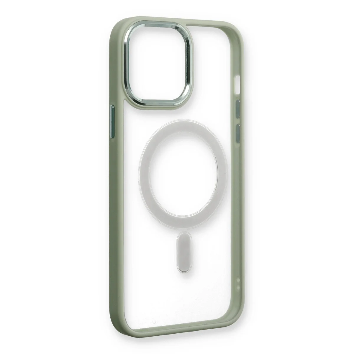 iPhone 14 Pro Max Kılıf Silikon Su Yeşili - Room Magneticsafe Kablosuz Şarj Desteği