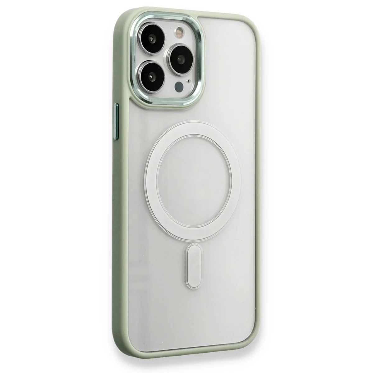 iPhone 14 Pro Max Kılıf Silikon Su Yeşili - Room Magneticsafe Kablosuz Şarj Desteği