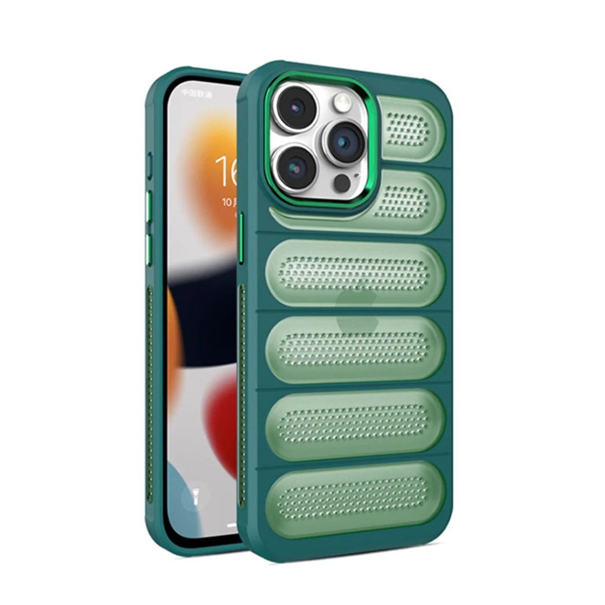 iPhone 14 Pro Max Kılıf - Airmax Silikon Kapak Koyu Yeşil