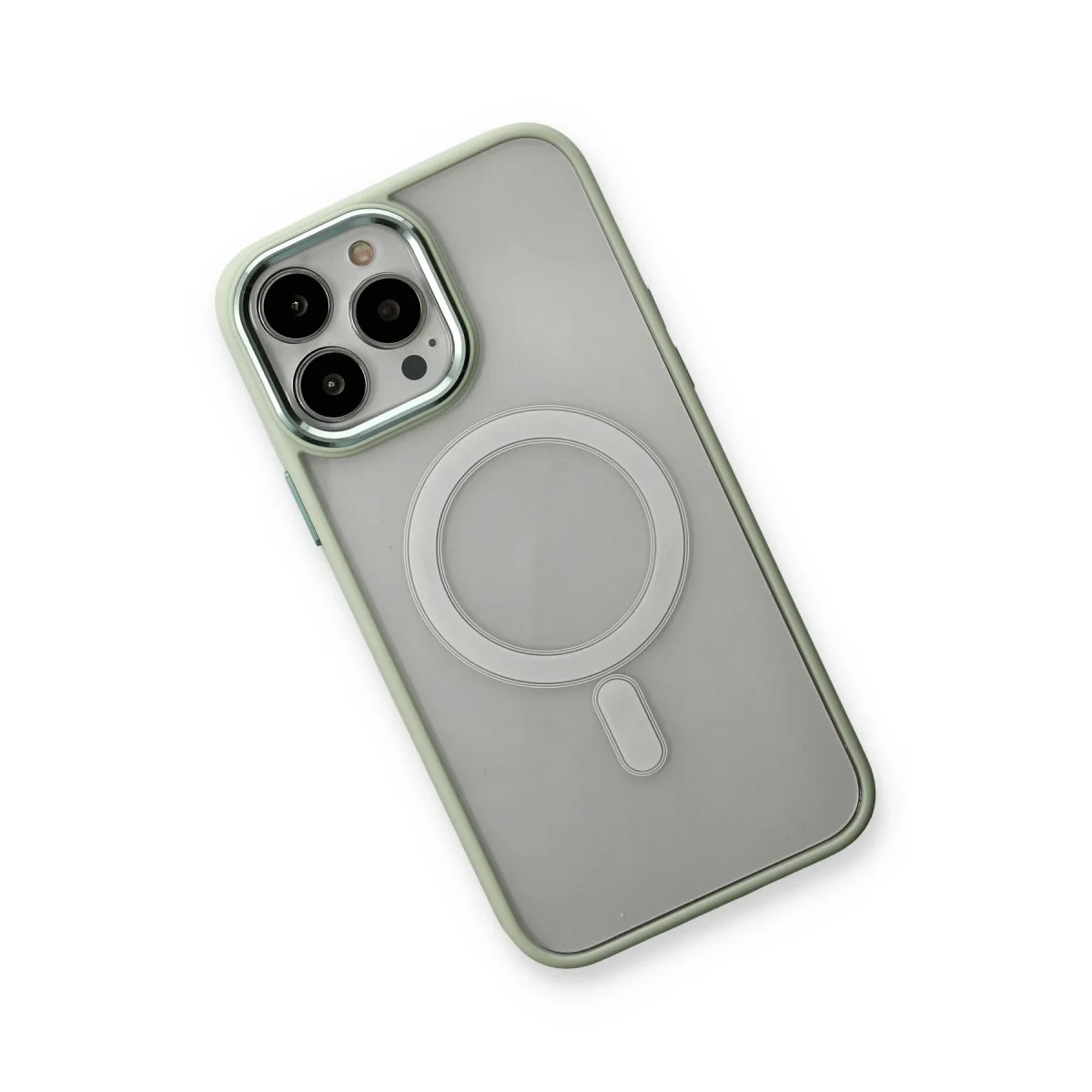 iPhone 14 Pro Max Kılıf Silikon Su Yeşili - Room Magneticsafe Kablosuz Şarj Desteği