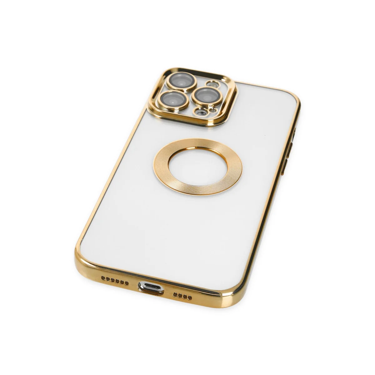 iPhone 14 Pro Max Kılıf Slot Silikon - Gold