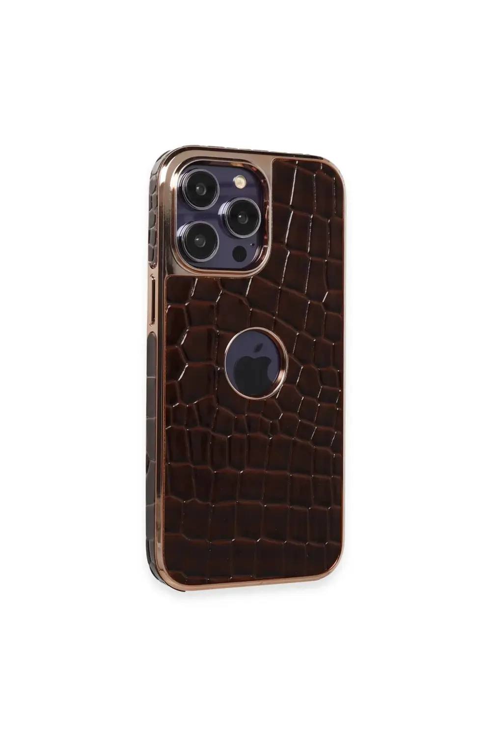 İphone 14 Pro Max Kılıf Snake Kapak - Kahverengi