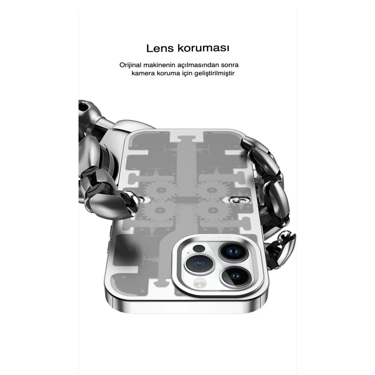 iPhone 14 Pro Max Mekanik Bumper Kapak - Yeşil Güvenli Koruma Kılıfı
