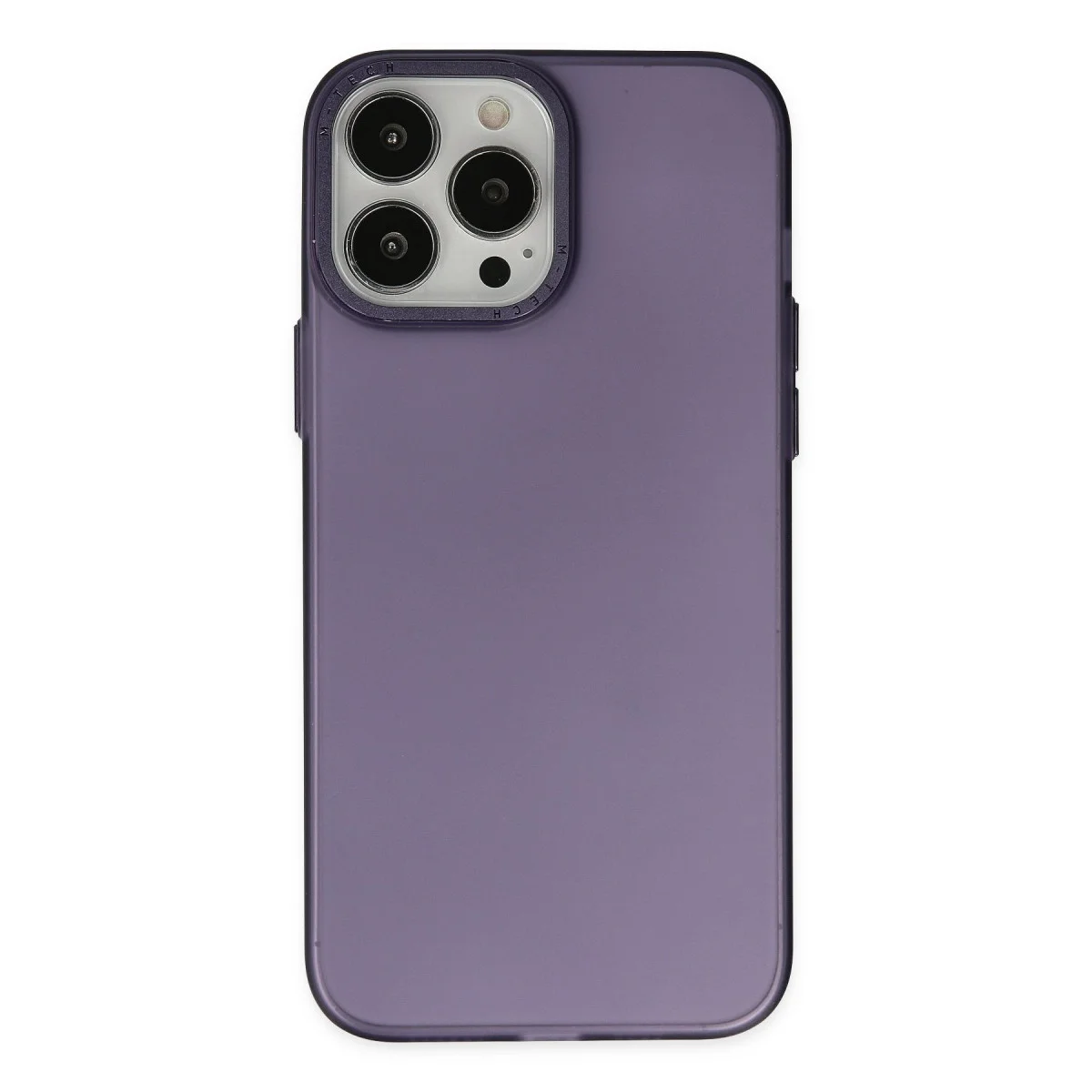 iPhone 14 Pro Max Mor Metal Kılıf Modos - Premium Buzlu Kalkan