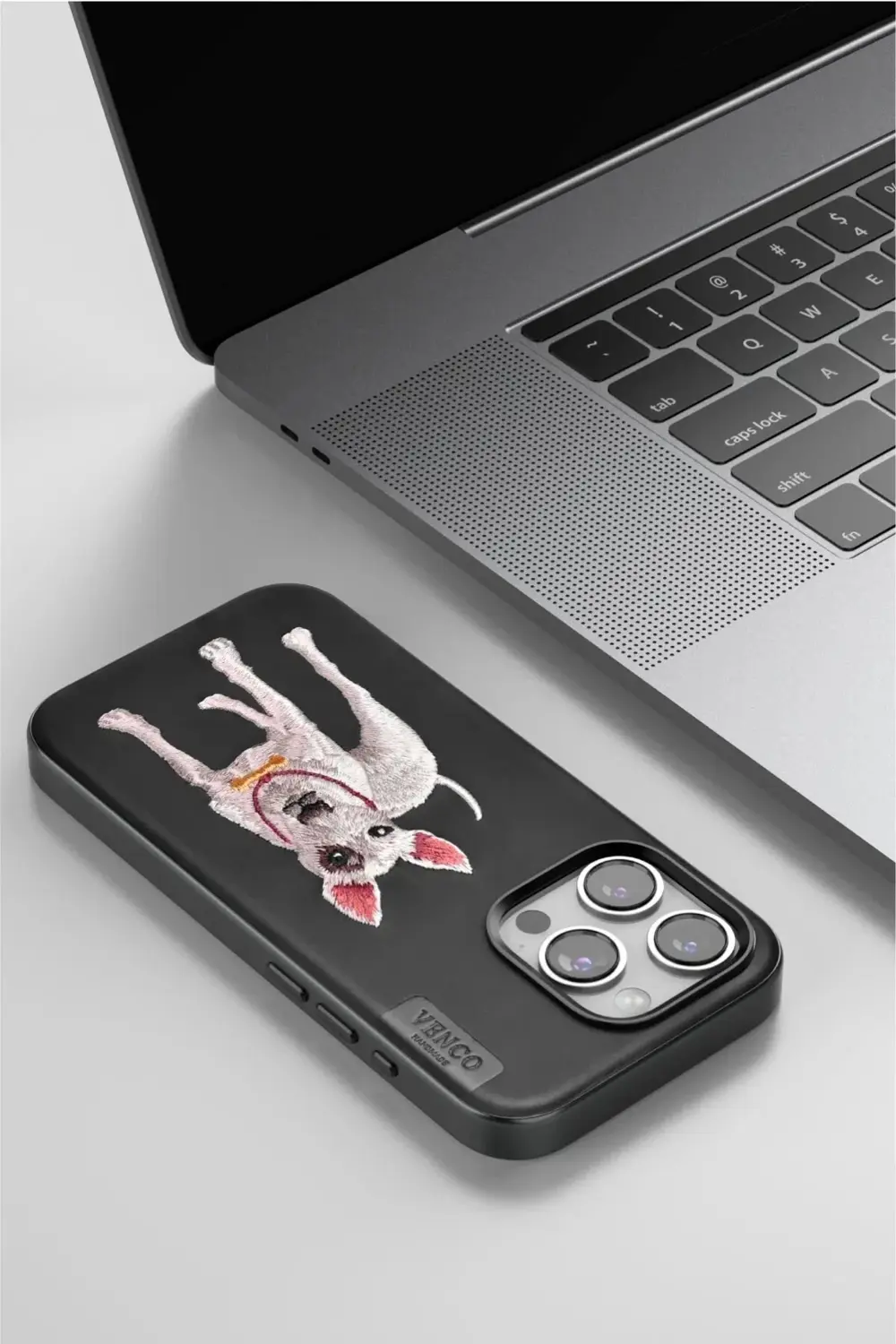 iPhone 14 Pro Max Perma Desenli Kapak - Siyah-(5796)