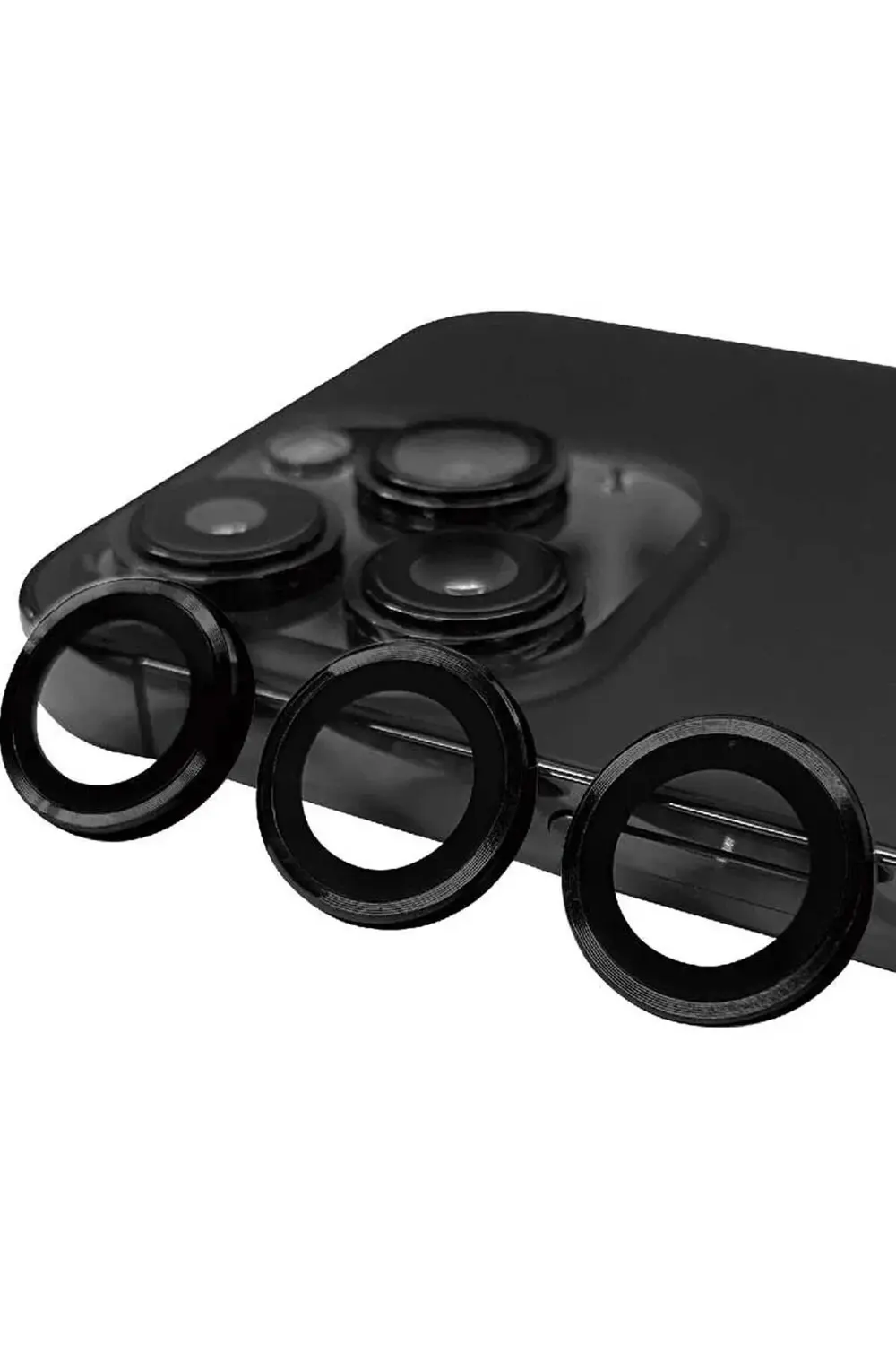 iPhone 14 Pro Max Raze Metal Kamera Lens - Siyah-(5796) - ANINDAS