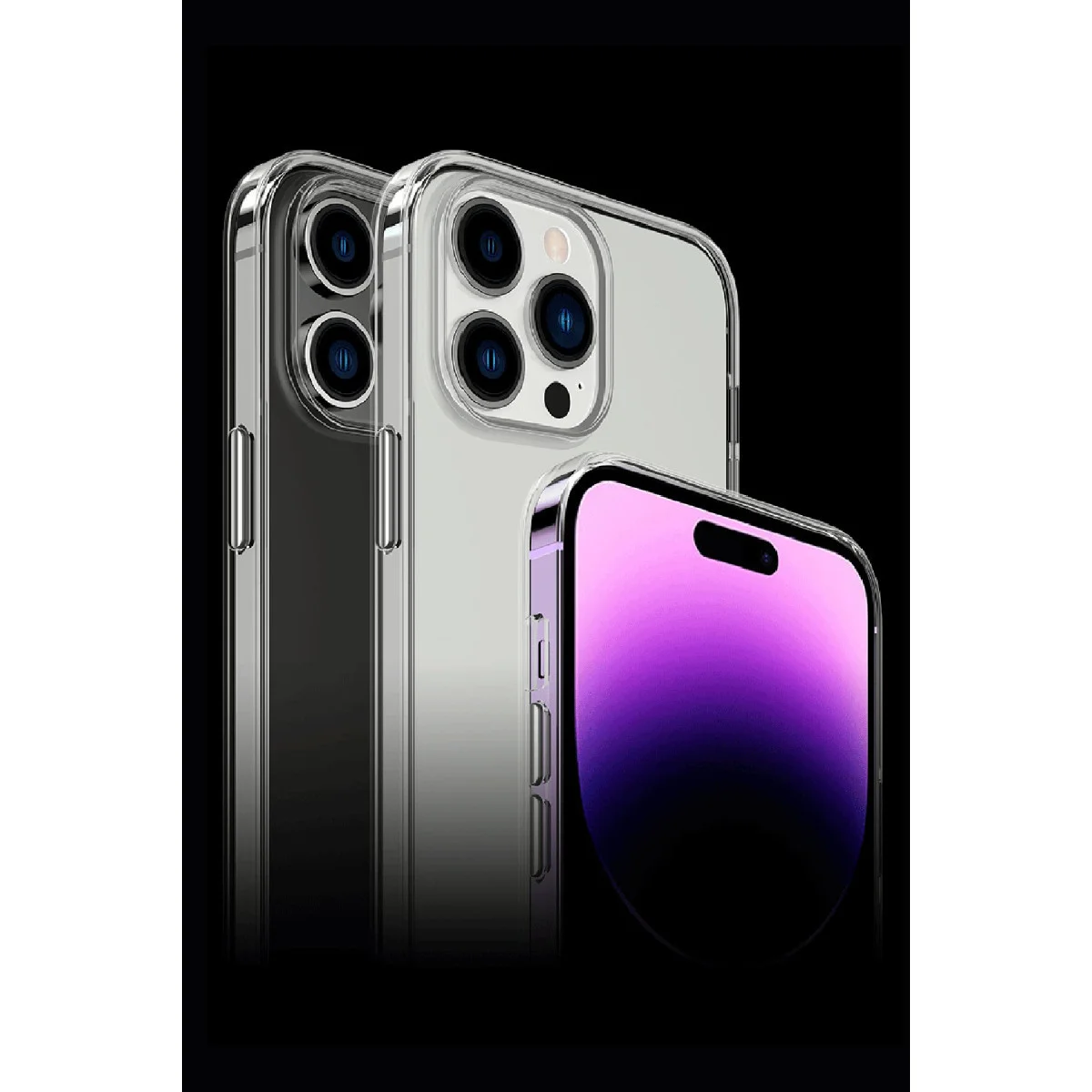 iPhone 14 Pro Max Tron Şeffaf Kılıf Magsafe Kapak - Şarj Edilebilir & Çizilmez Koruma