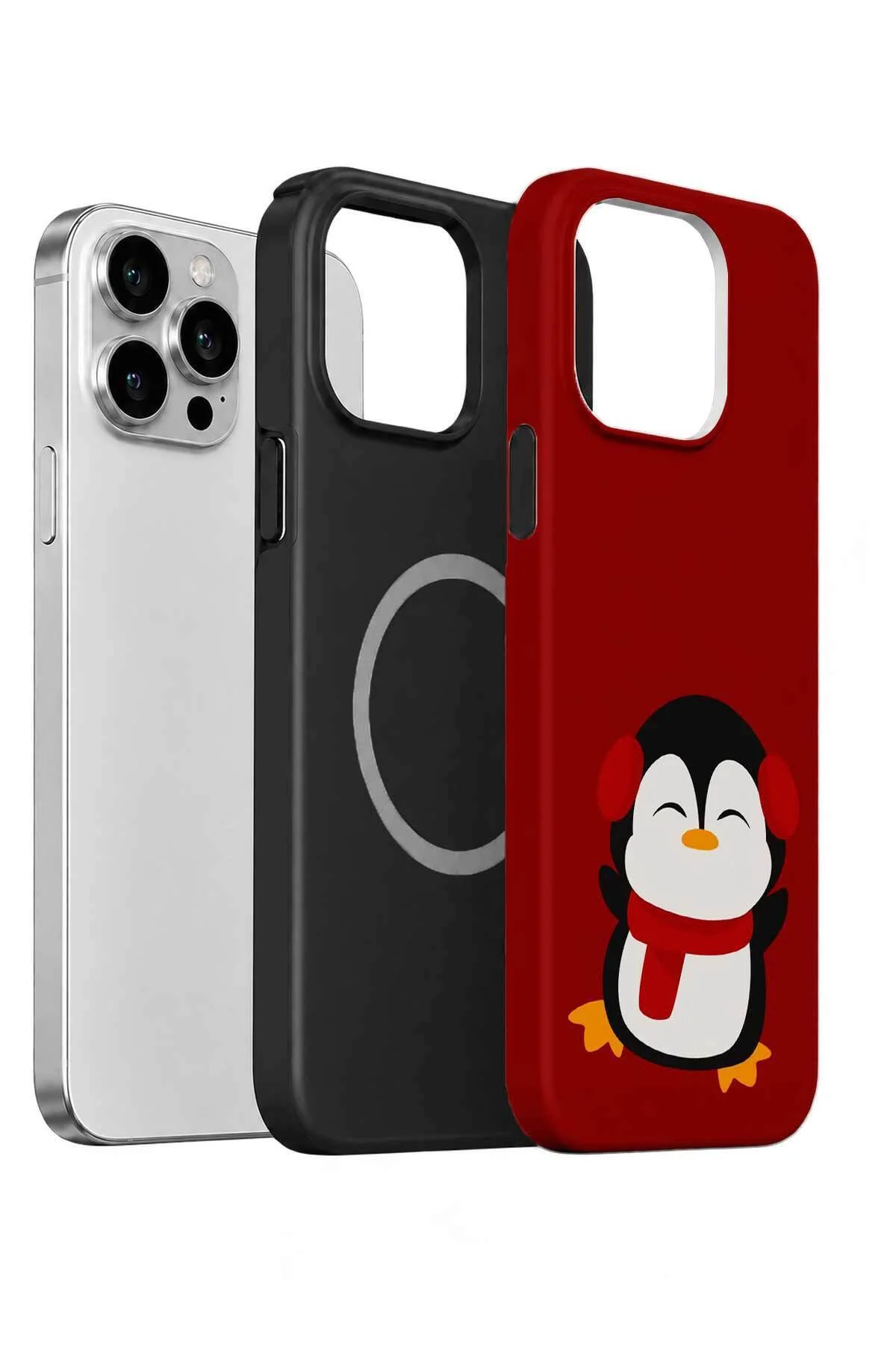 iPhone 14 Pro Max Vorian MagSafe Çift Katmanlı Kırmızı Penguenli Kılıf iPhone 14 Pro Max Vorian MagSafe Çift Katmanlı Kırmızı Penguenli Kılıf - Görsel 2