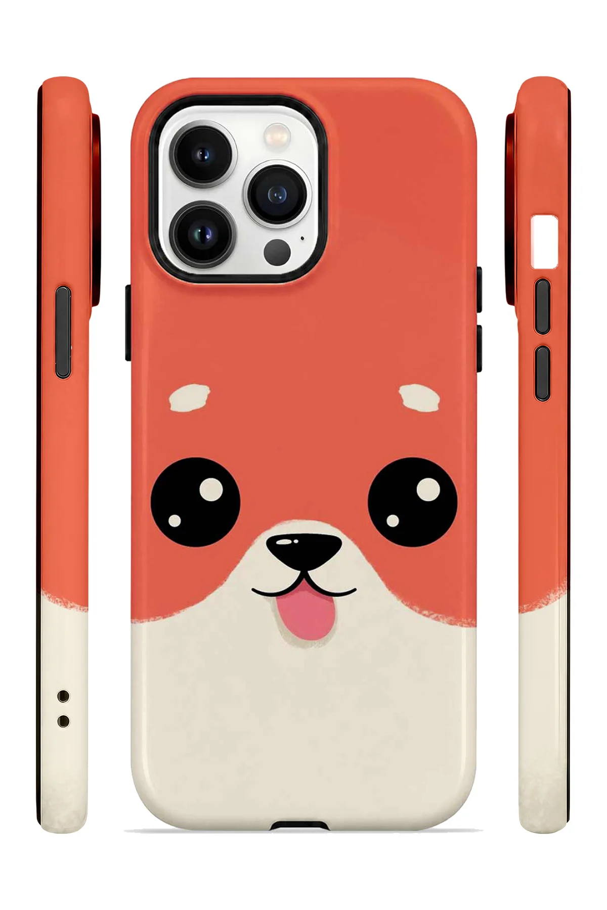 iPhone 14 Pro Max Vorian Çift Katmanlı Şeftali Köpekli Kılıf - Görsel 3