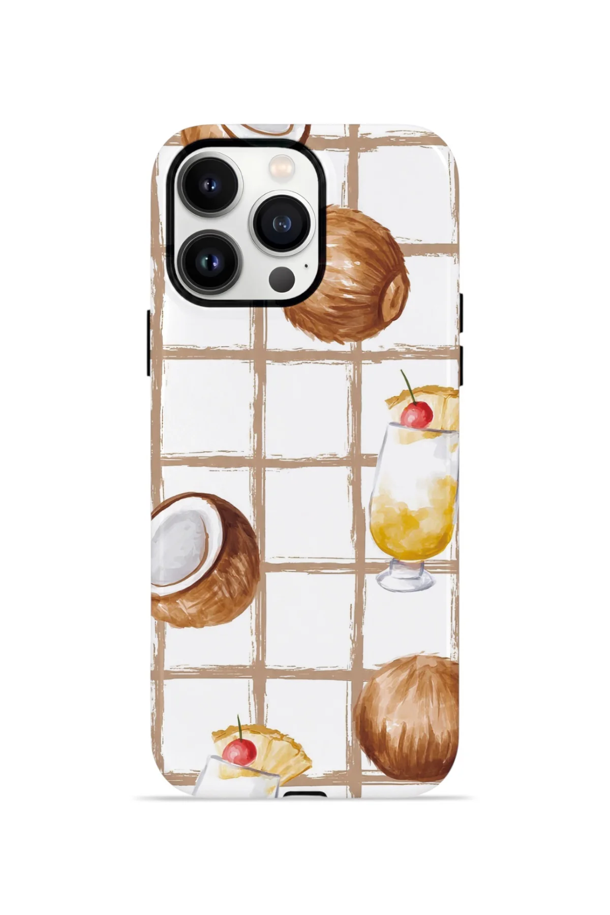 iPhone 14 Pro Max Vorian Çift Katmanlı Kılıf Coconut Cabana