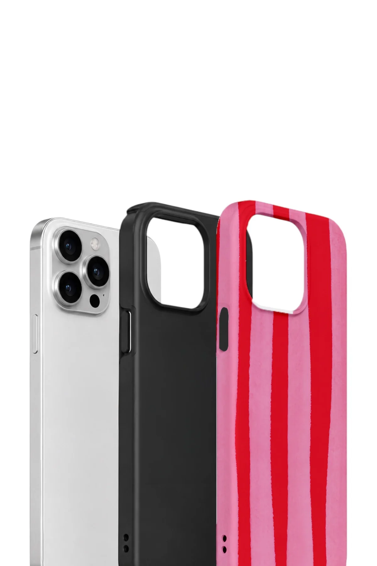 iPhone 14 Pro Max Vorian Yough Kılıf Raspberry Bold Stripe