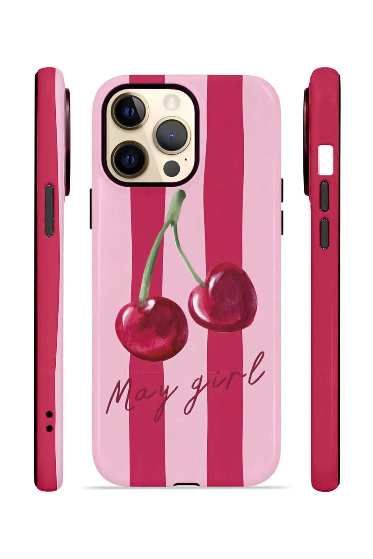 iPhone 14 Pro Max Vorian Çift Katmanlı Kılıf Cherry Girl
