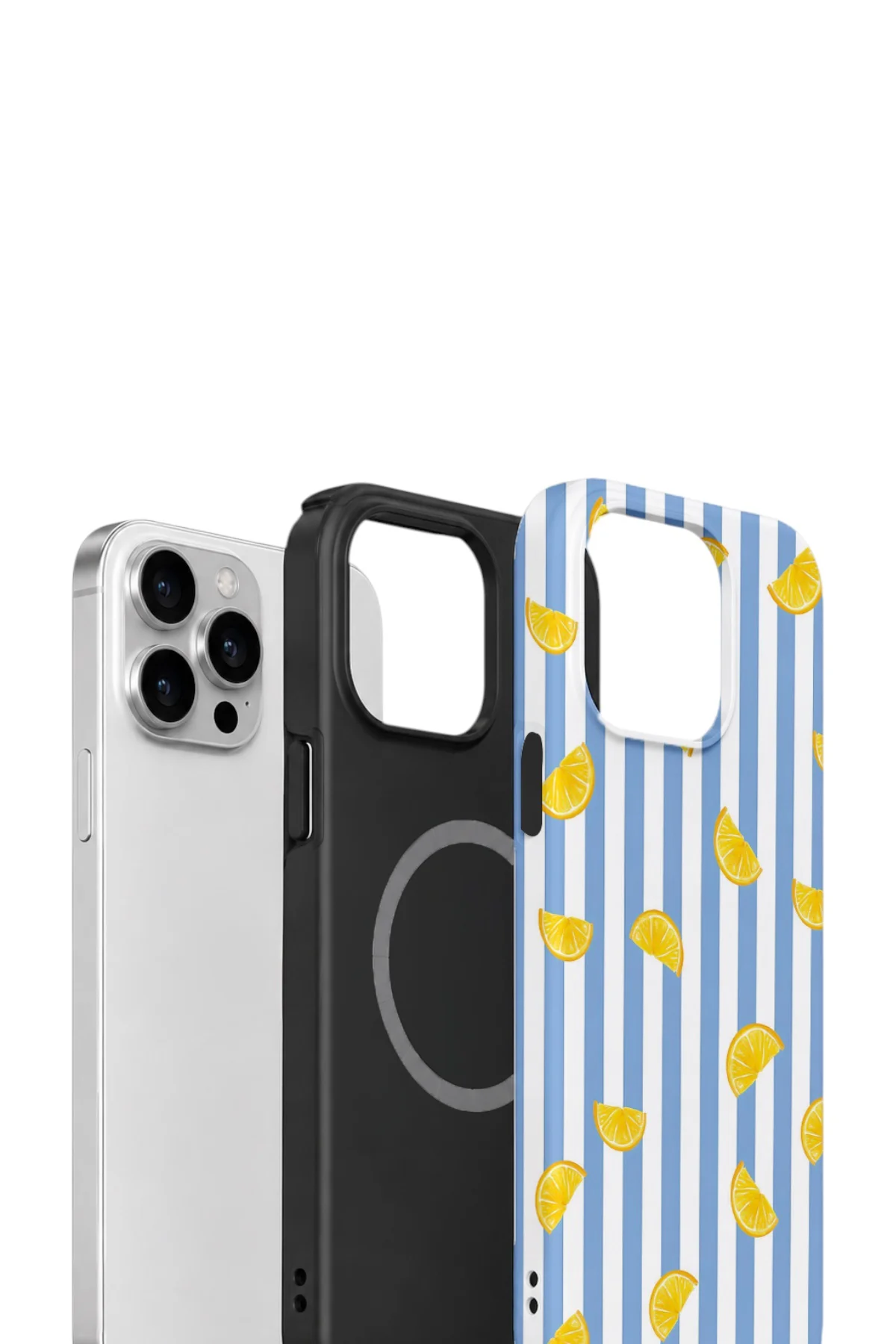 iPhone 14 Pro Max Vorian Çift Katmanlı MagSafe Kılıf Lemon Confetti Blue