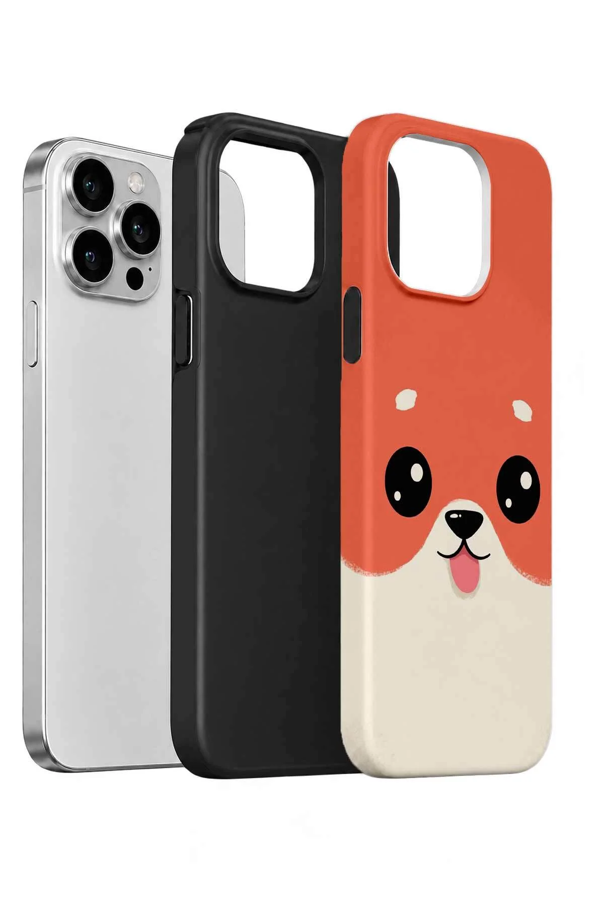 iPhone 14 Pro Max Vorian Çift Katmanlı Şeftali Köpekli Kılıf - Görsel 2
