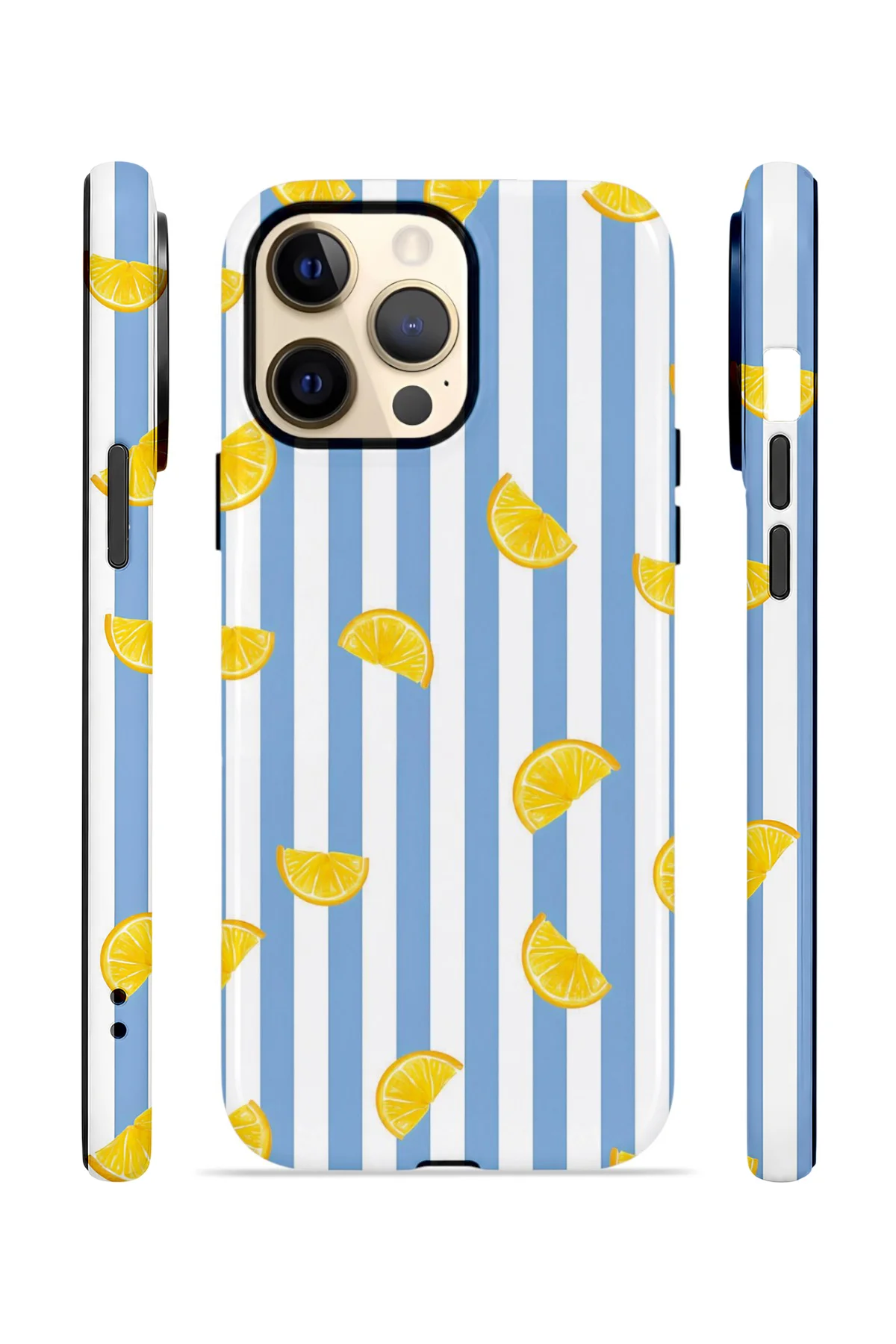 iPhone 14 Pro Max Vorian Çift Katmanlı MagSafe Kılıf Lemon Confetti Blue