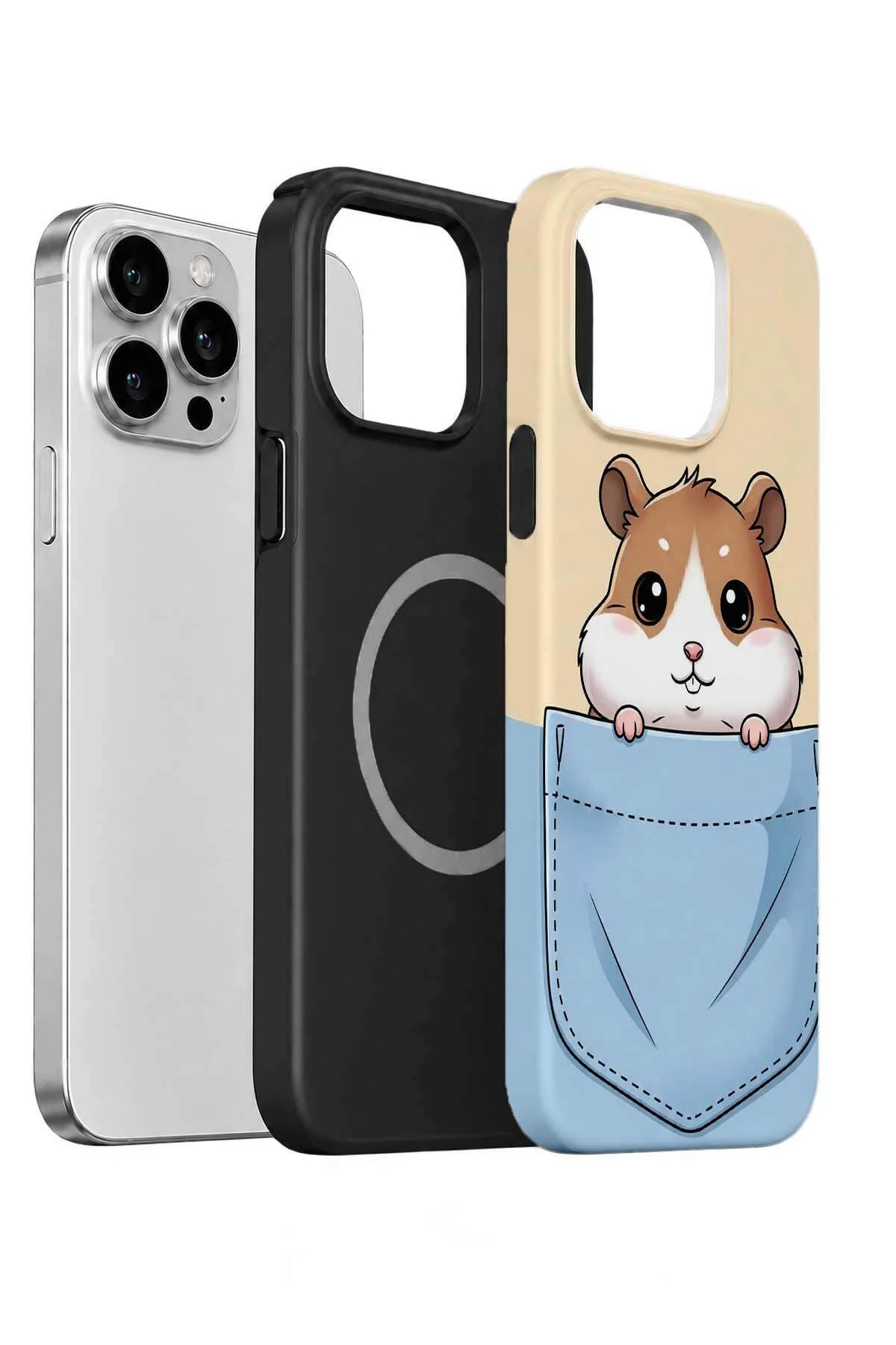 iPhone 14 Pro Max Vorian MagSafe Çift Katmanlı Cepli Hamsterli Kılıf - Görsel 2