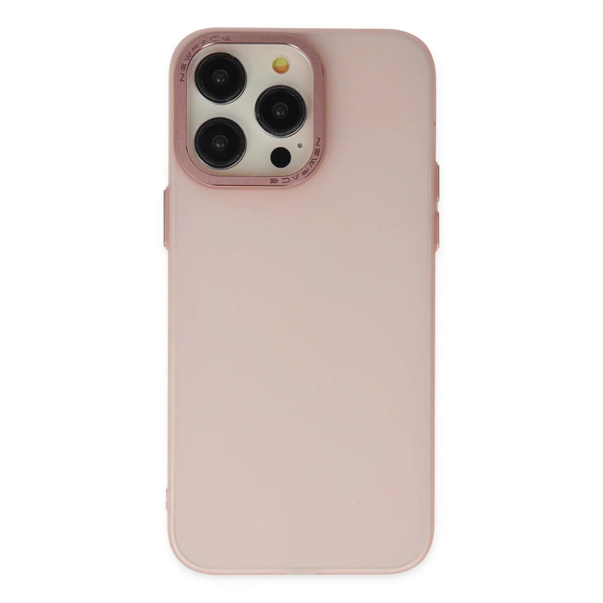 iPhone 14 Pro Metal Kılıf - Pembe Modos Kapak - 360° Korumalı ve Şık