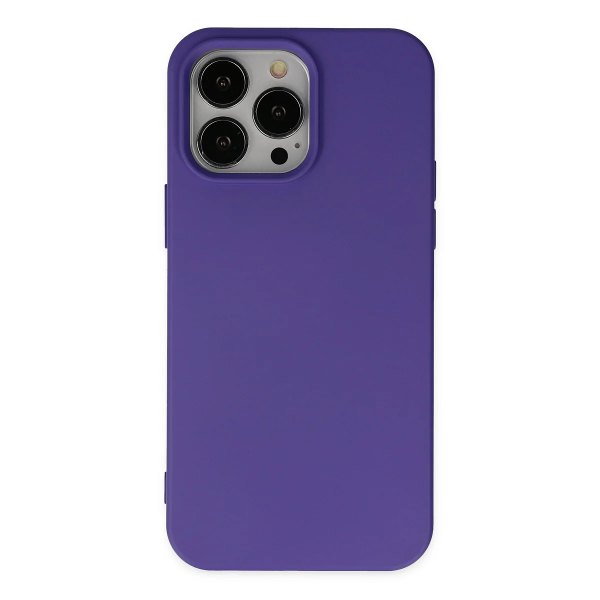 iPhone 14 Pro Nano İçi Kadife Silikon Kılıf - Mor Koruma & Stil
