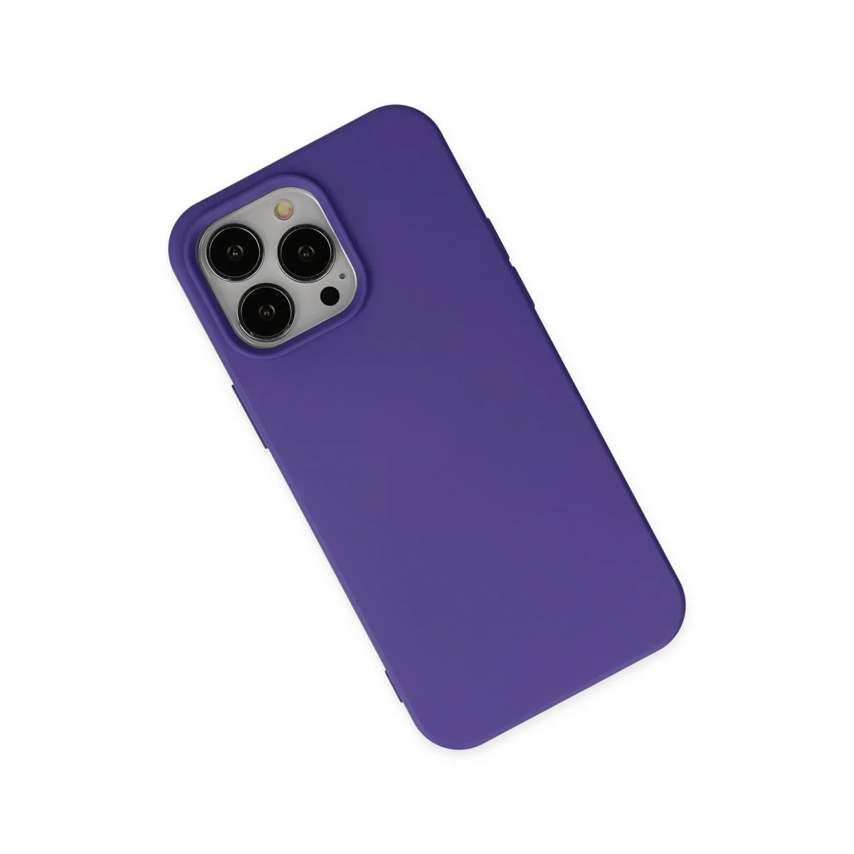 iPhone 14 Pro Nano İçi Kadife Silikon Kılıf - Mor Koruma & Stil