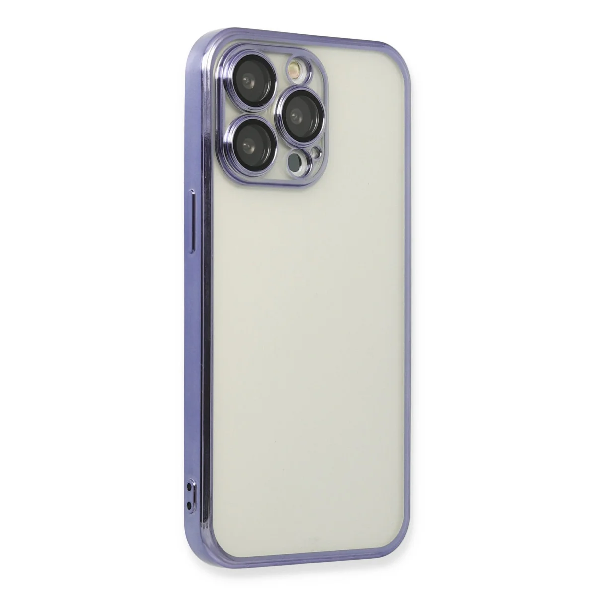 iPhone 14 Pro Razer Lensli Silikon Kılıf - Mor