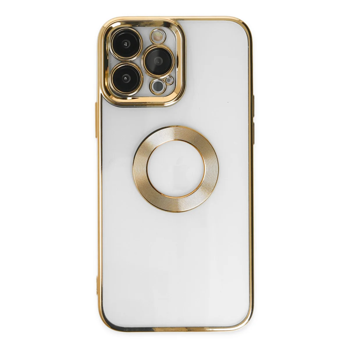 iPhone 14 Pro Slot Silikon Kılıf - Altın Renk ve El Kaydırmaz Koruma