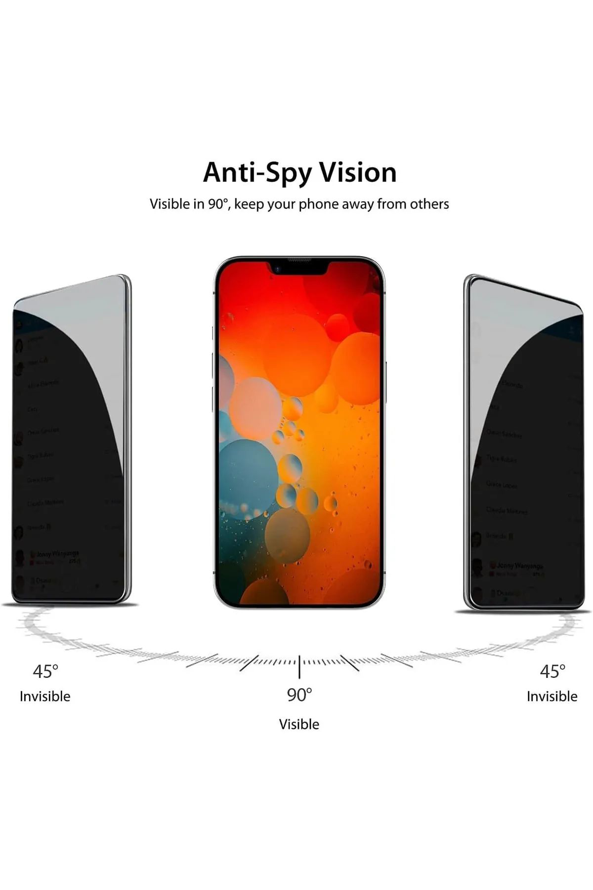 Just Cheap Store İphone 14 Pro Uyumlu Hayalet Ekran Gizli Tam Kaplayan Kirilmaz Ca