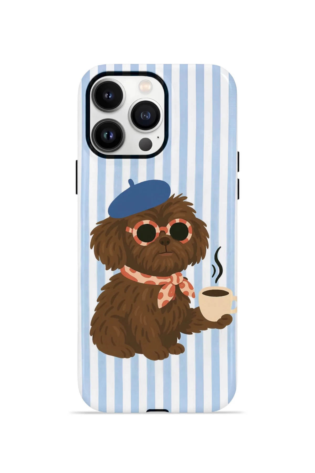 iPhone 14 Pro Vorian Çift Katmanlı MagSafe Kılıf Cafe Dog Riviera