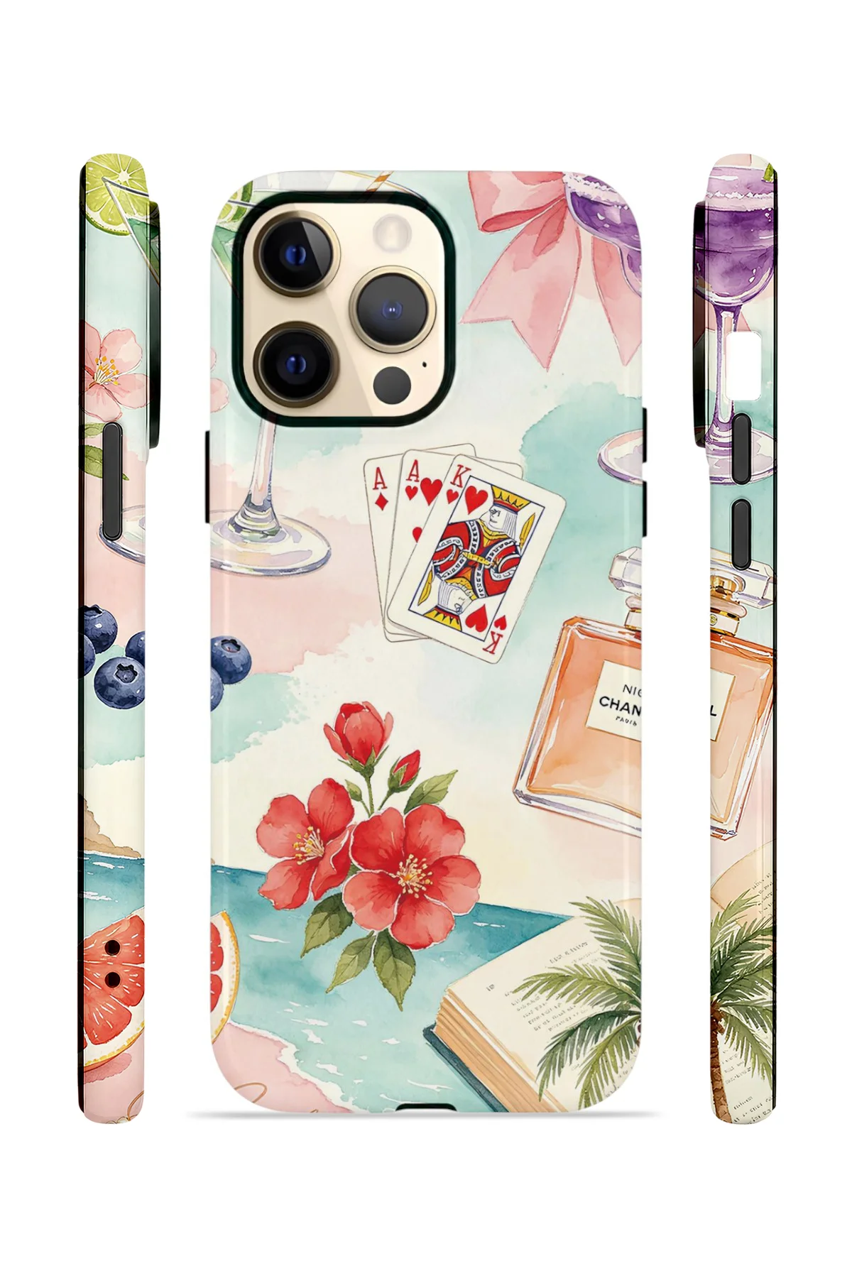iPhone 14 Pro Vorian Çift Katmanlı MagSafe Kılıf Mediterranean Holiday Collage
