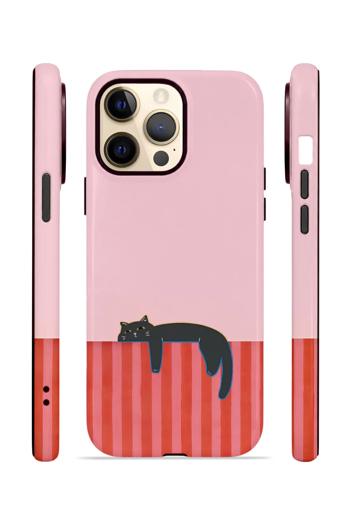 iPhone 14 Pro Vorian Çift Katmanlı Kılıf Lazy Cat Sunset