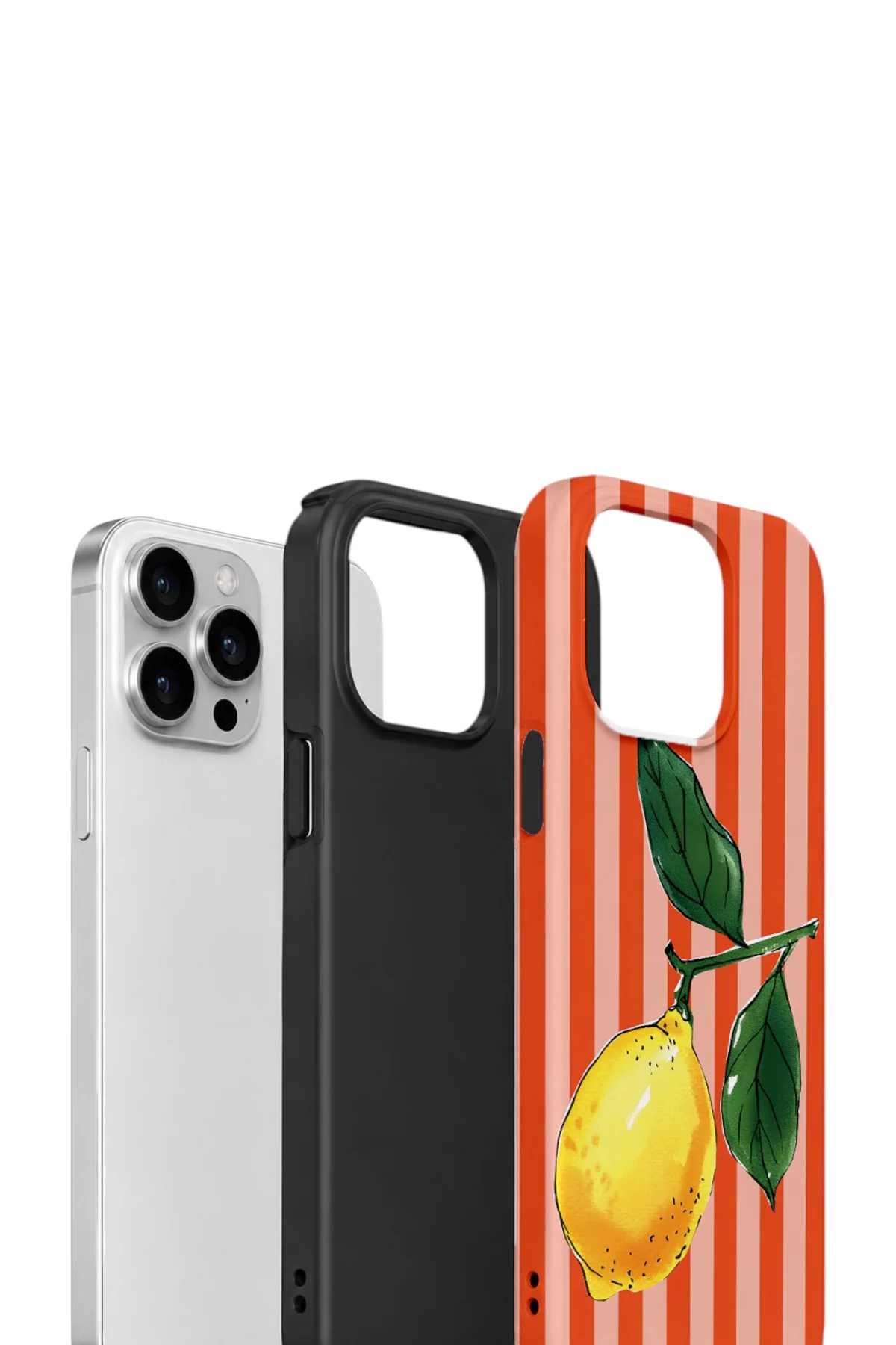 iPhone 14 Pro Vorian Çift Katmanlı Kılıf Sicilian Lemon Red Stripe