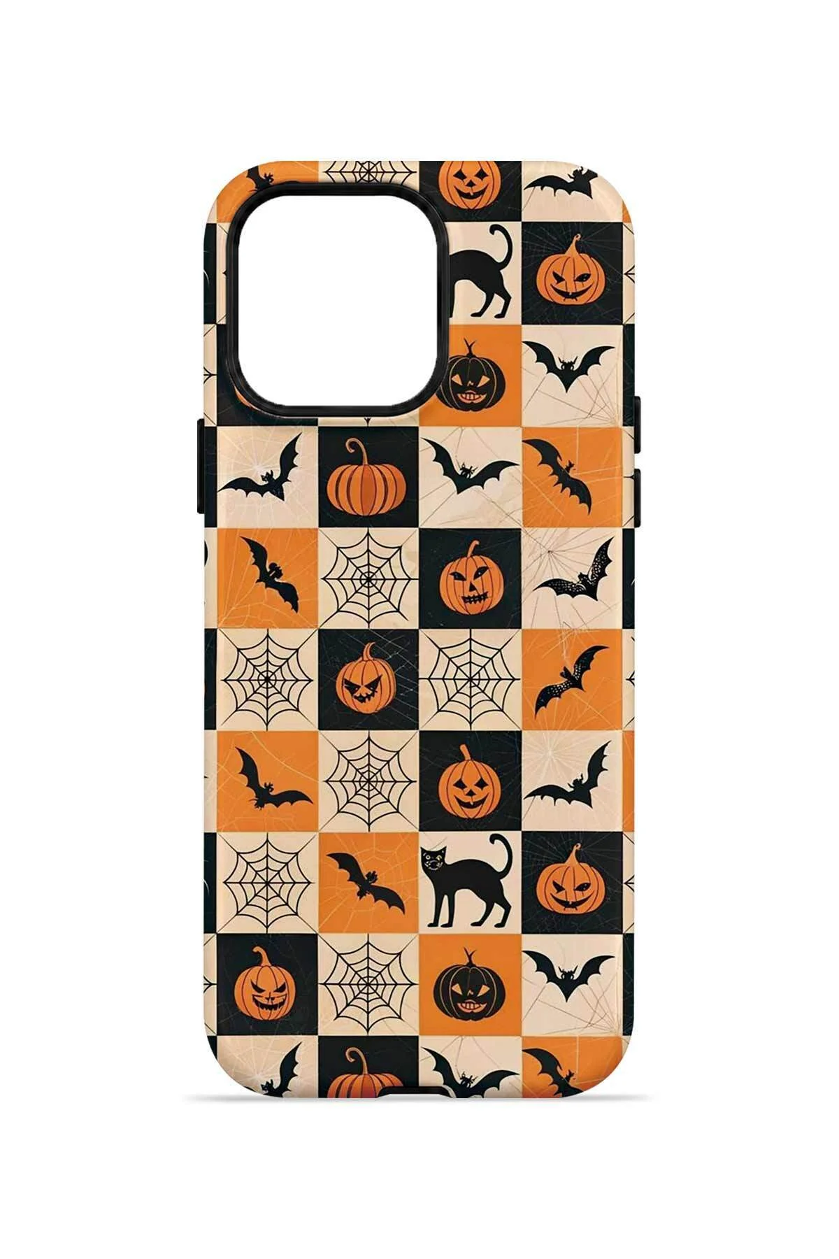 iPhone 14 Pro Vorian Çift Katmanlı Halloween Patchwork Kılıf - Görsel 4