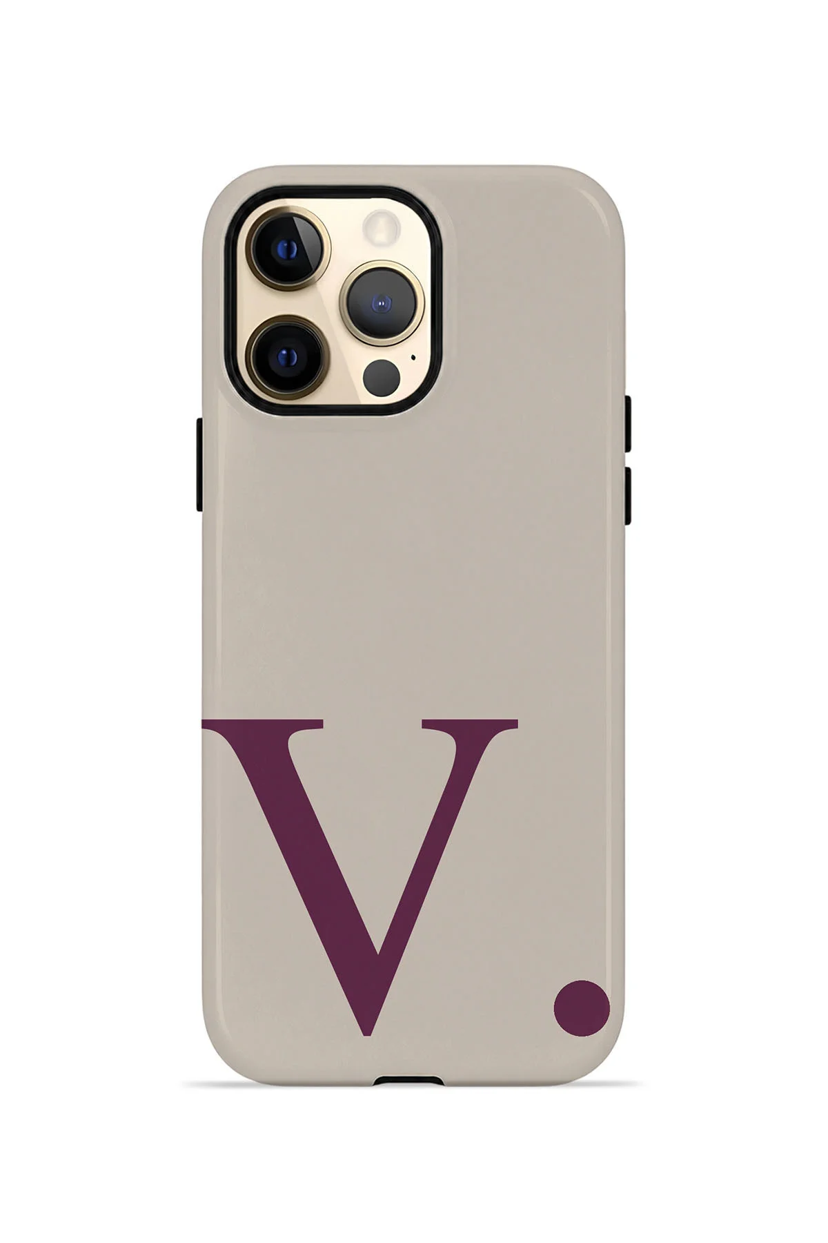 iPhone 14 Pro Vorian Çift Katmanlı Korumalı Kılıf Greige Wine V