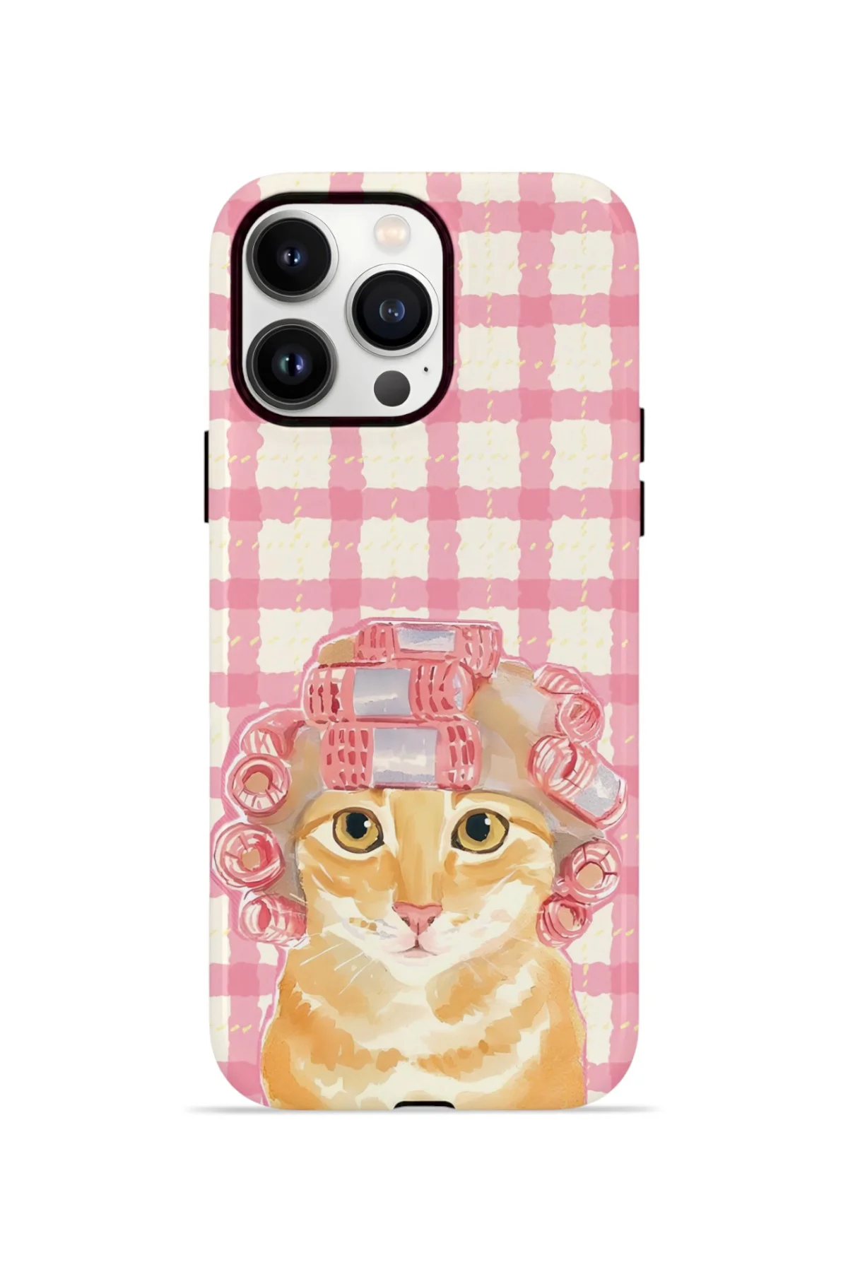 iPhone 14 Pro Vorian Yough Kılıf Pink Picnic Cat