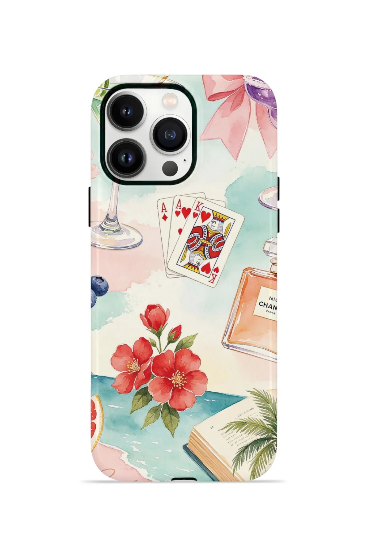 iPhone 14 Pro Vorian Çift Katmanlı MagSafe Kılıf Mediterranean Holiday Collage