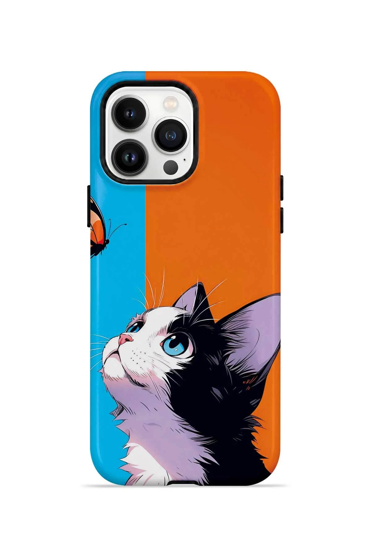 iPhone 14 Pro Vorian Çift Katmanlı Kelebekli Kılıf iPhone 14 Pro Vorian Çift Katmanlı Kelebekli Kılıf