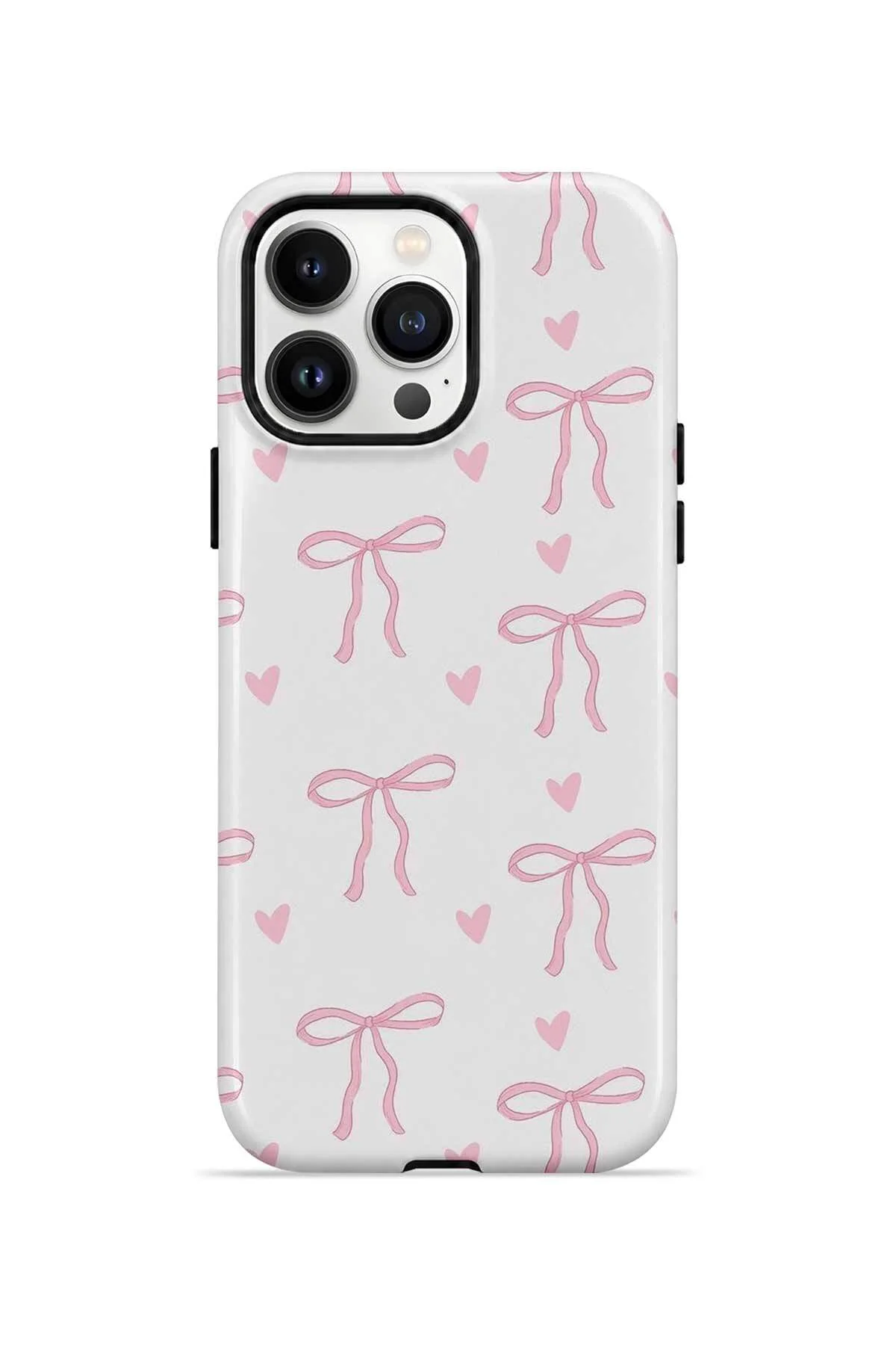 iPhone 14 Pro Vorian Çift Katmanlı Soft Pink Ribbon Toss Kılıf iPhone 14 Pro Vorian Çift Katmanlı Soft Pink Ribbon Toss Kılıf