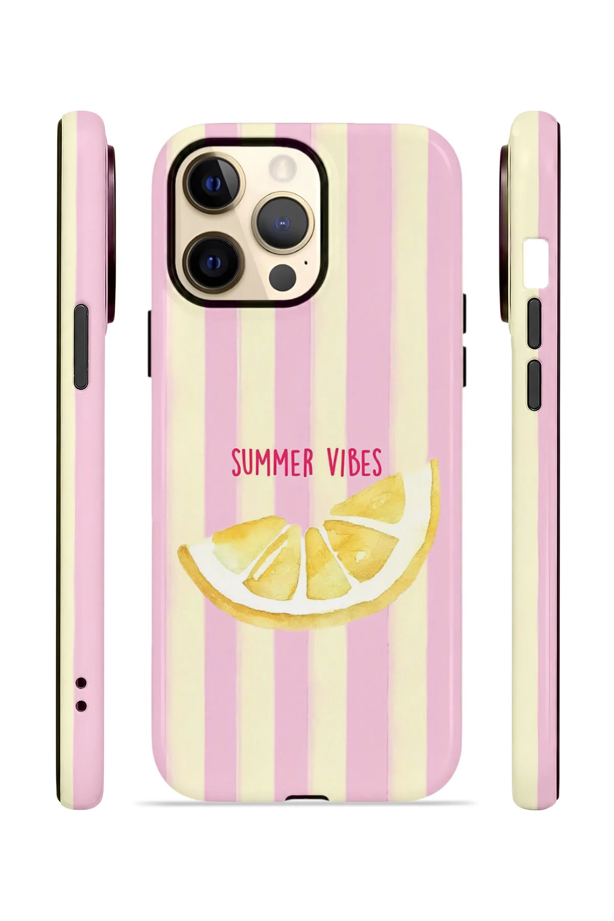 iPhone 14 Pro Vorian Çift Katmanlı Kılıf Summer Vibes Lemon