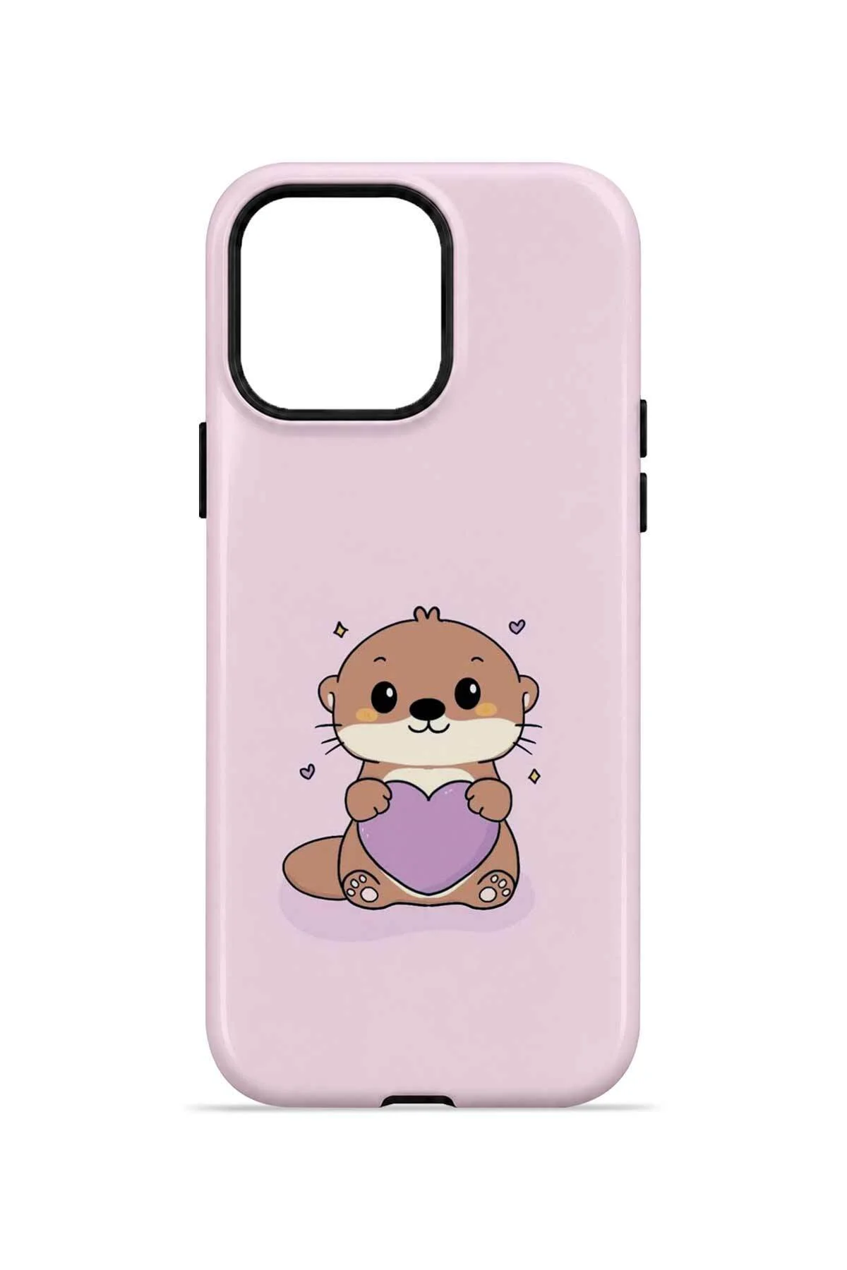 iPhone 14 Pro Vorian Çift Katmanlı Pembe Hamsterli Kılıf - Görsel 4