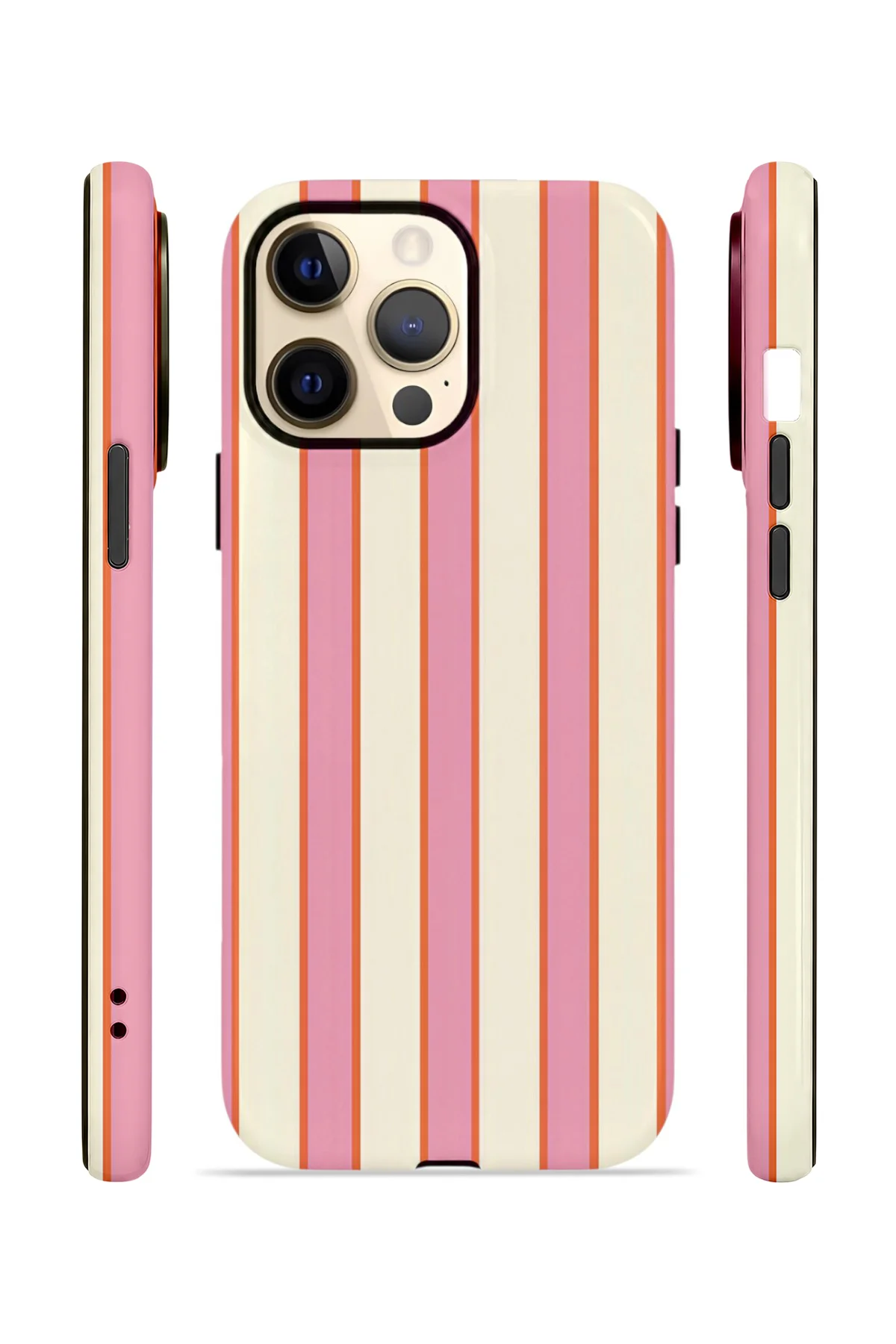 iPhone 14 Pro Vorian Çift Katmanlı Kılıf Sunset Candy Stripe