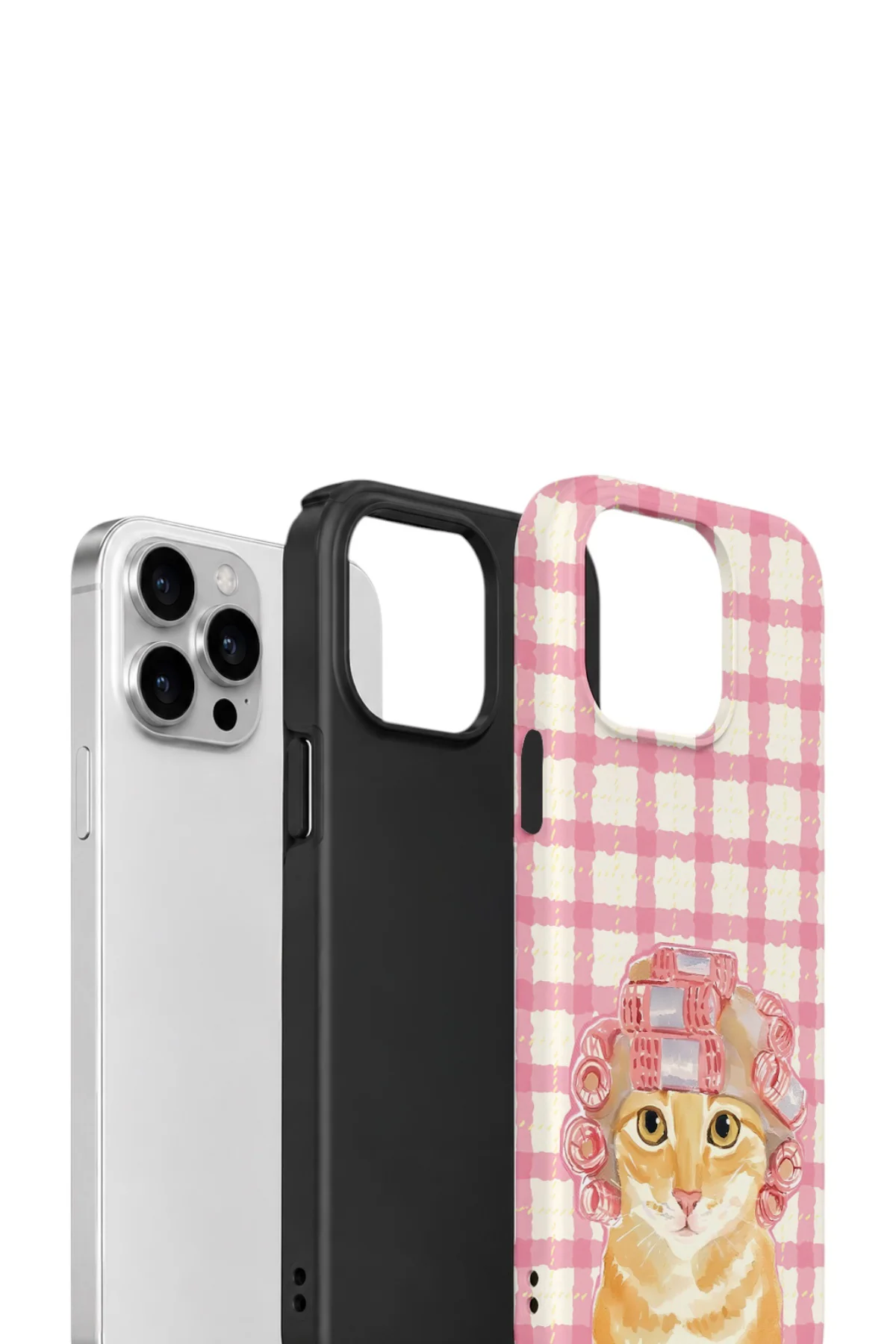 iPhone 14 Pro Vorian Yough Kılıf Pink Picnic Cat