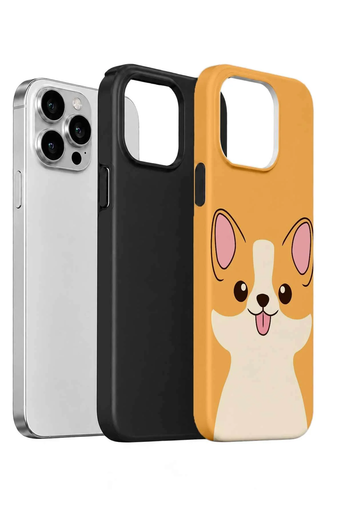iPhone 14 Pro Vorian Çift Katmanlı Corgili Kılıf - Görsel 2