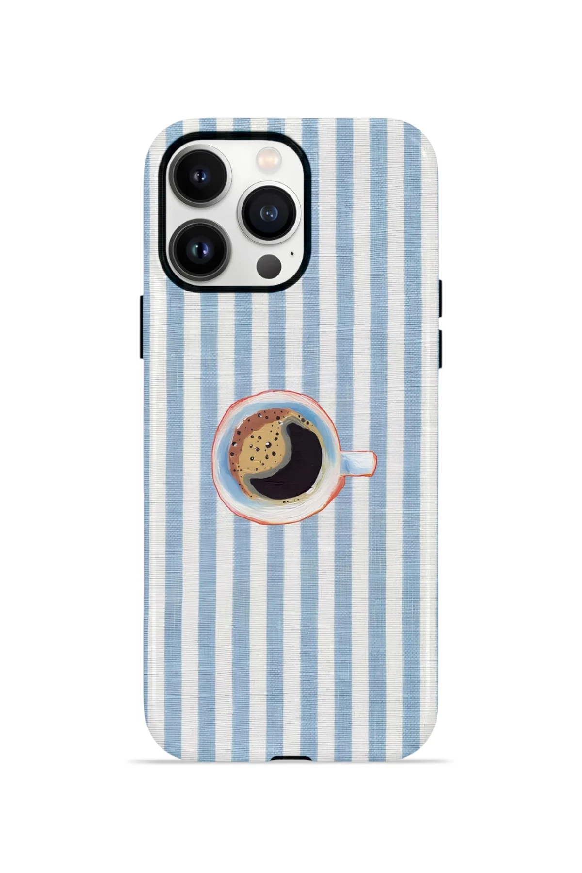 iPhone 14 Pro Vorian Yough Kılıf Morning Coffee Stripe