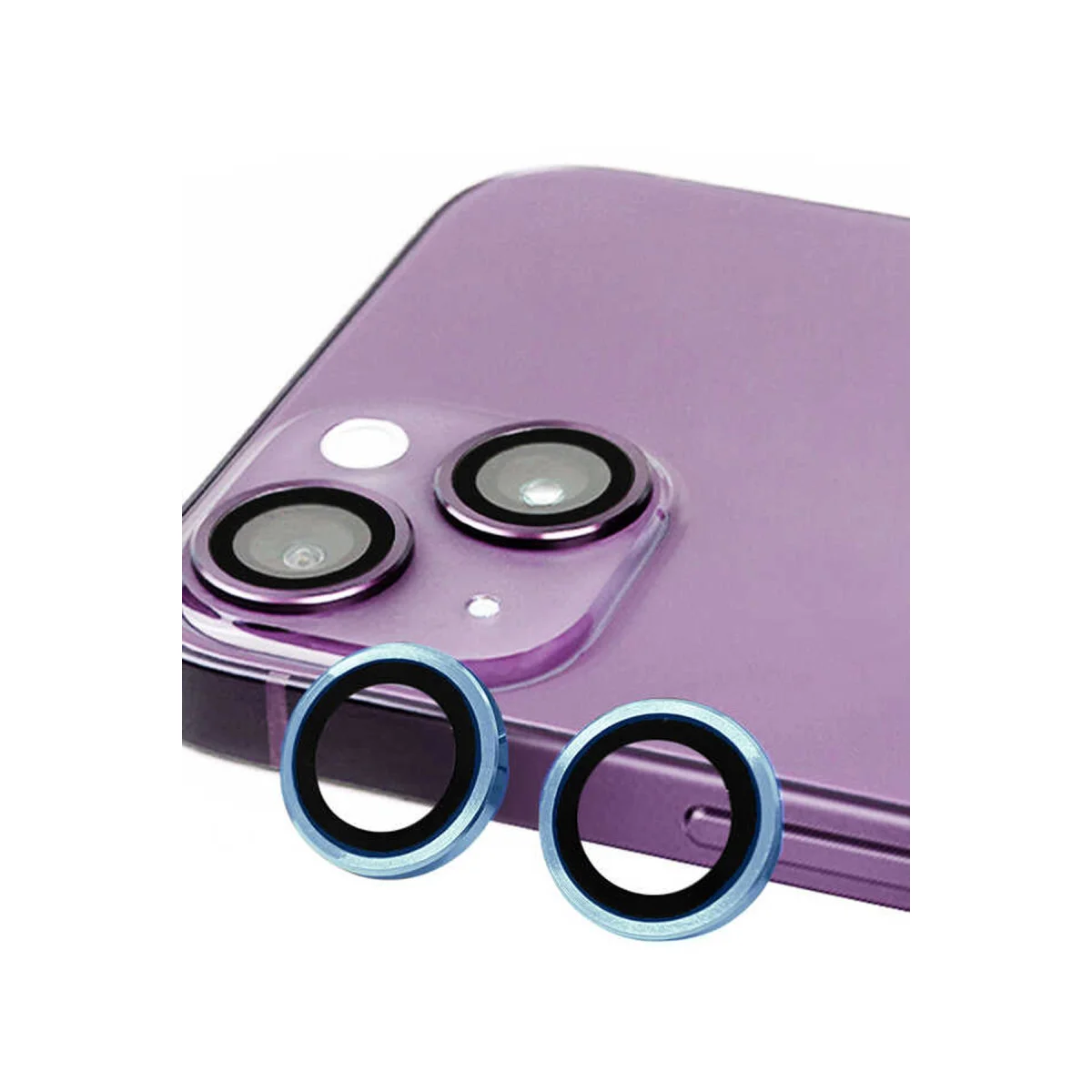 iPhone 14 Raze Metal Kamera Lens - Mavi HD Tempered Cam ve AR Kaplamalı Korumalı